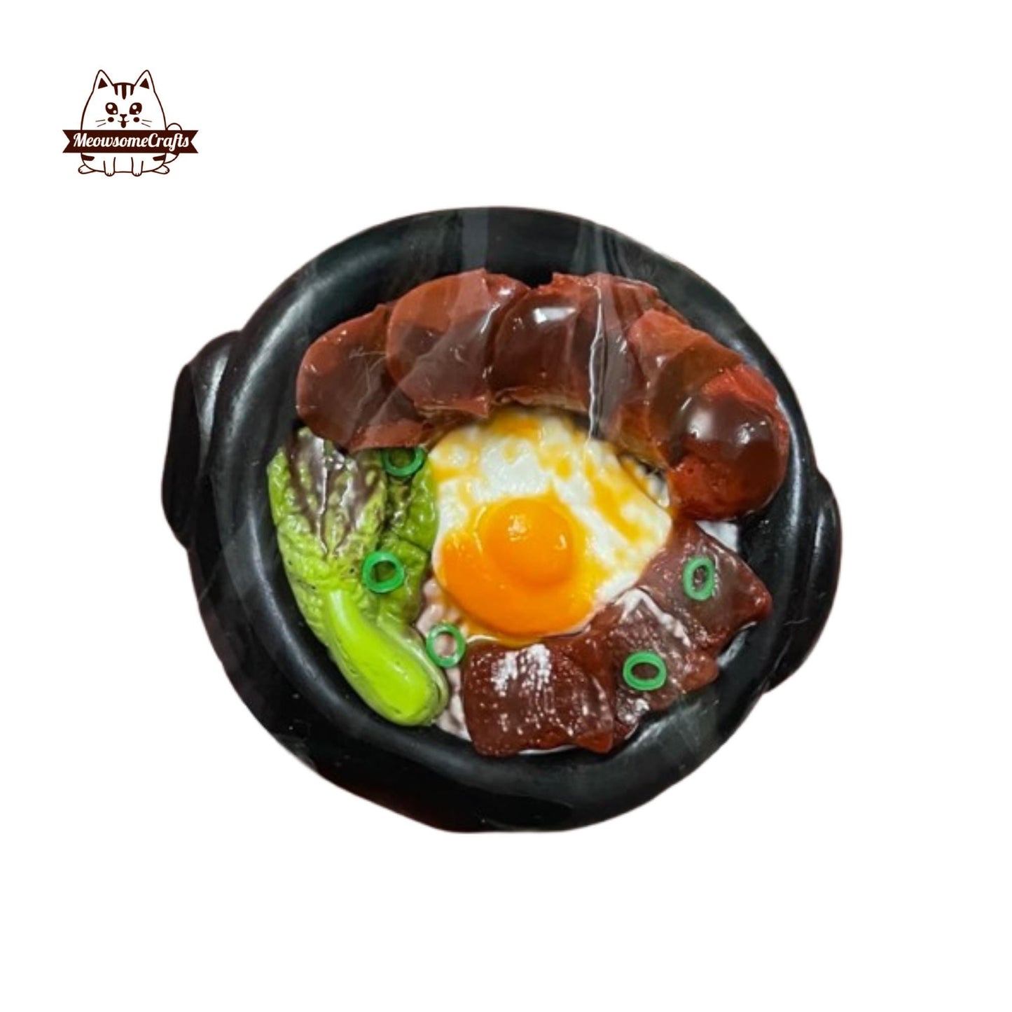 Clay Pot Rice Meat Vegetable Food Handmade Squishy Fidget Toy