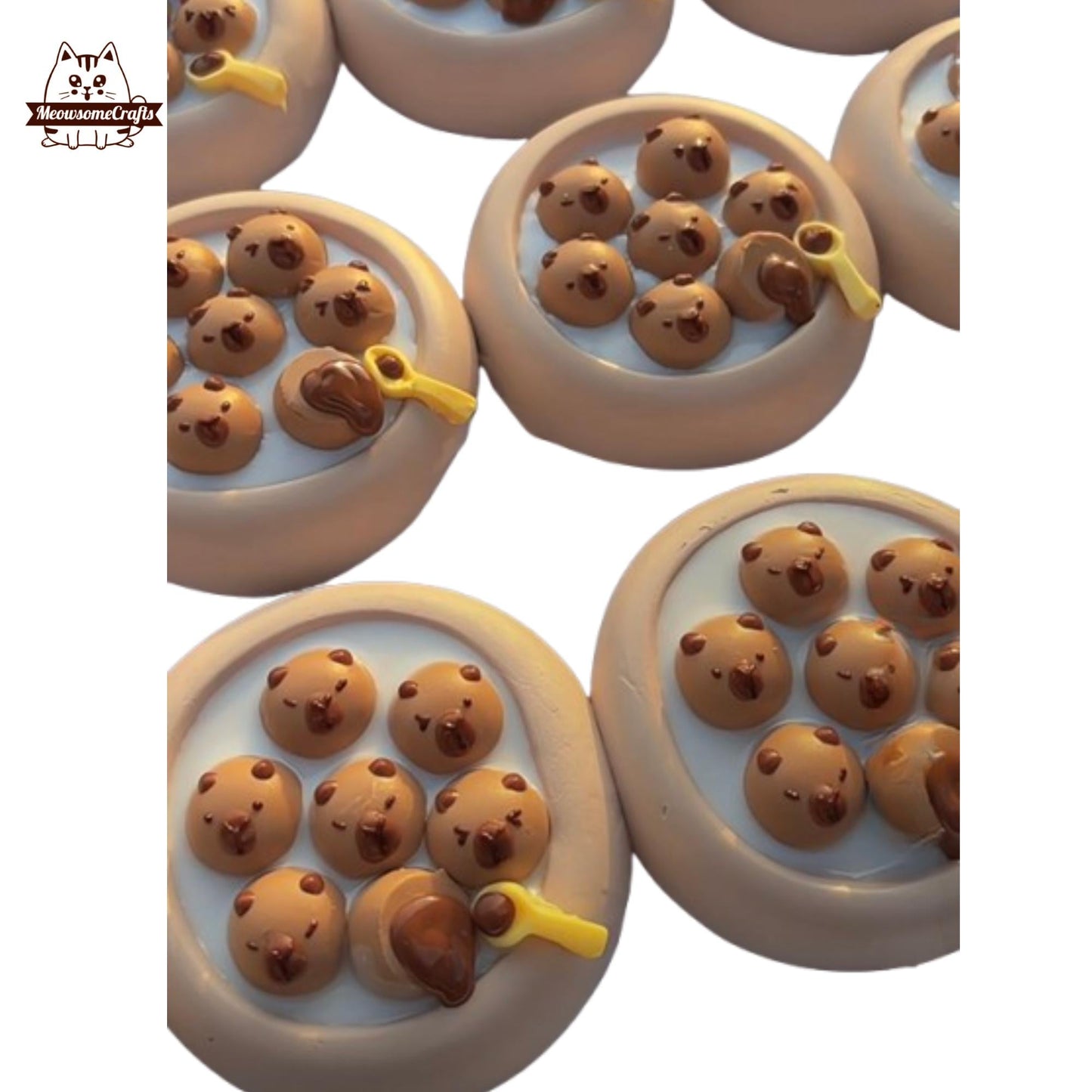 Cute Taba Capybara Squishy Bowl Squeezable Anxiety Stress Relief Sensory Handmade Fidget Toy - Squishy