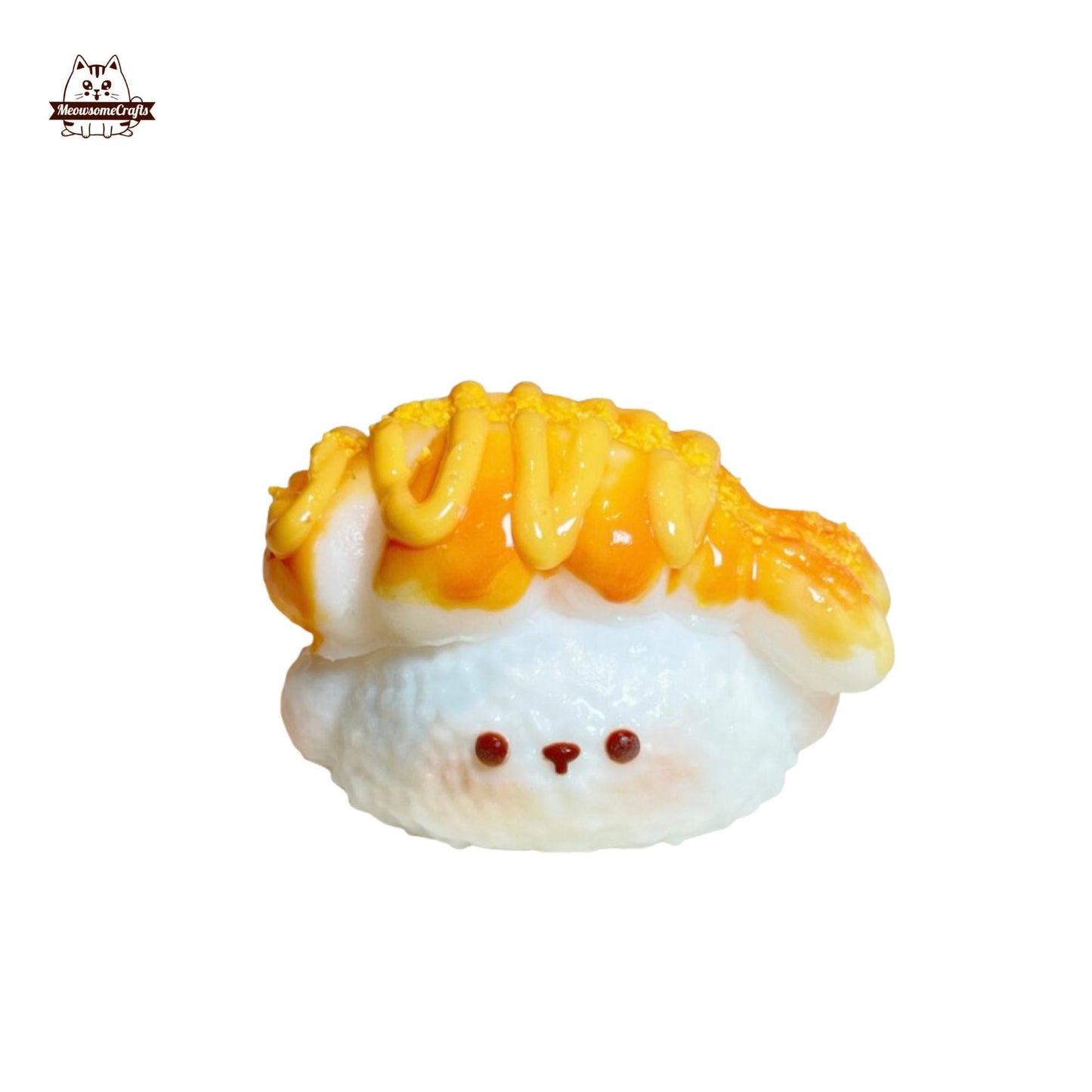 Cute Taba Squishy Dog face Salmon Shrimp Sushi Squeezable Anxiety Stress Relief Sensory Fidget Toys