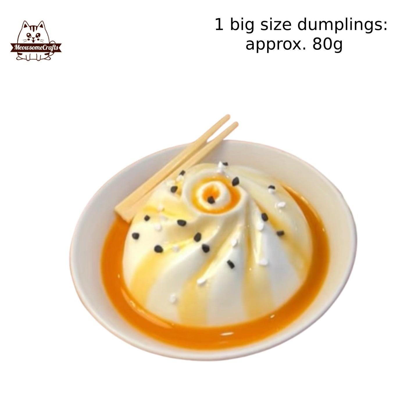 Dim Sum Soup Dumplings Food Taba Squishy Squeezable Anxiety Stress Relief Sensory Fidget Toy - 1 big size - Squishy