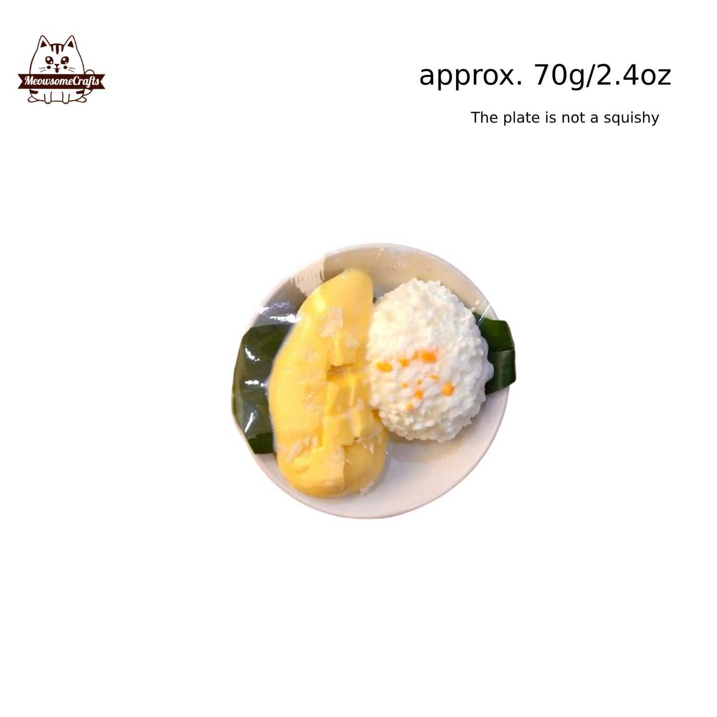 Mango Sticky Rice Food Taba Squishy Squeezable Anxiety Stress Relief Sensory Fidget Toy - Small - Squishy