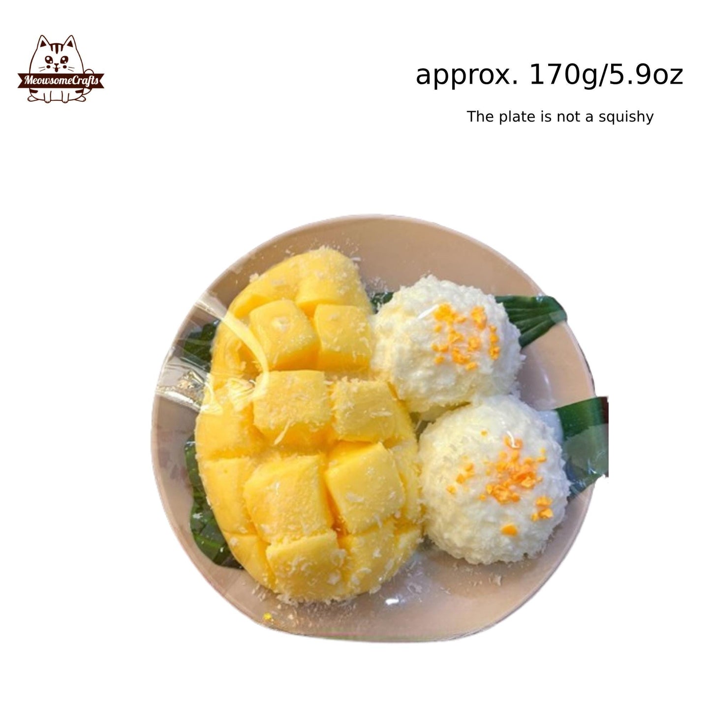Mango Sticky Rice Food Taba Squishy Squeezable Anxiety Stress Relief Sensory Fidget Toy - Big - Squishy