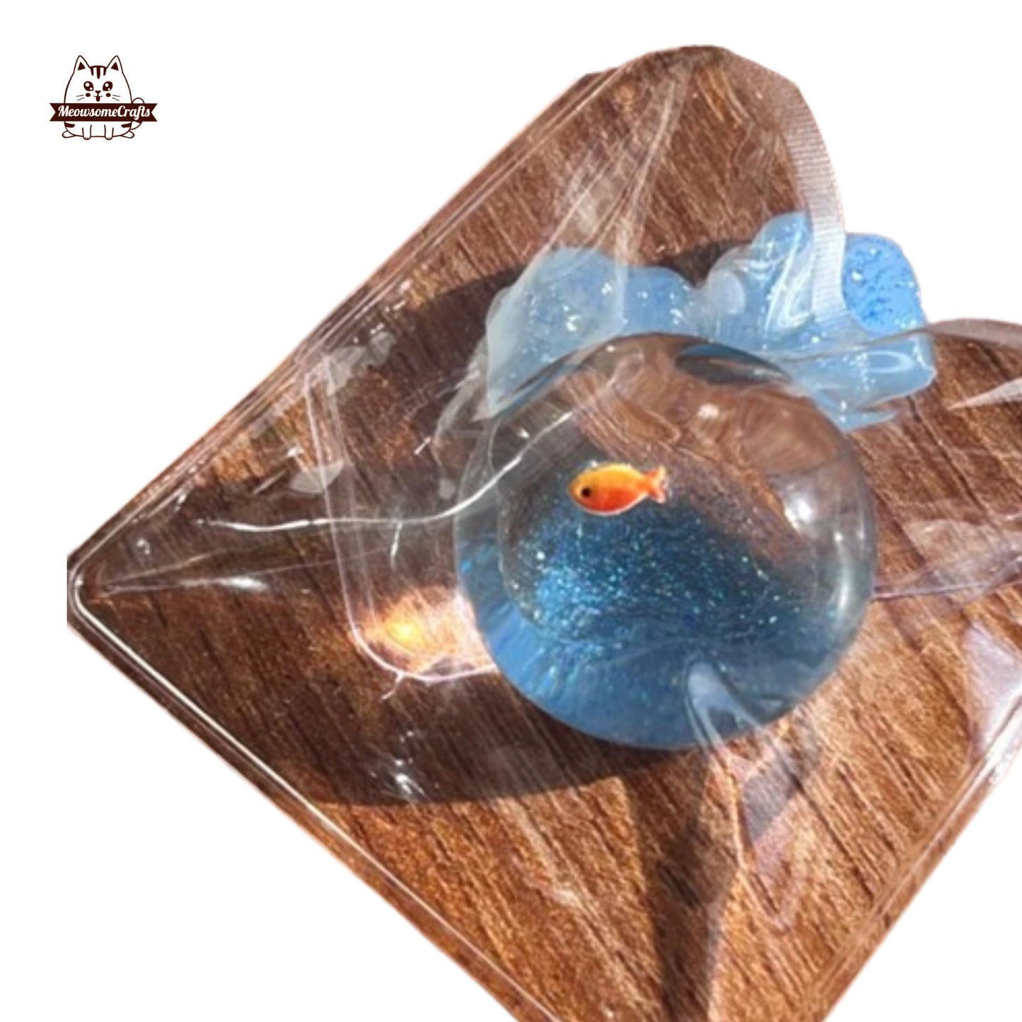 Ocean Fish Ball Keychain Handmade Squishy Fidget Toy