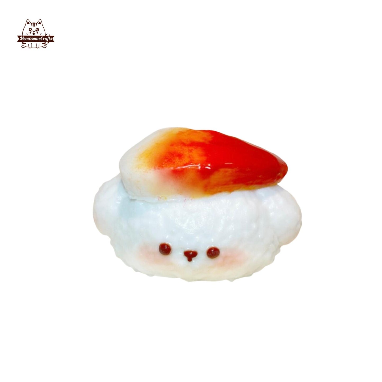 Cute Taba Squishy Dog face Salmon Shrimp Sushi Squeezable Anxiety Stress Relief Sensory Fidget Toys