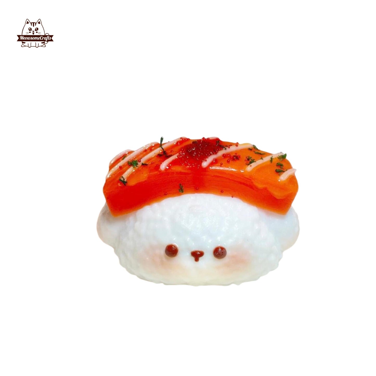 Cute Taba Squishy Dog face Salmon Shrimp Sushi Squeezable Anxiety Stress Relief Sensory Fidget Toys