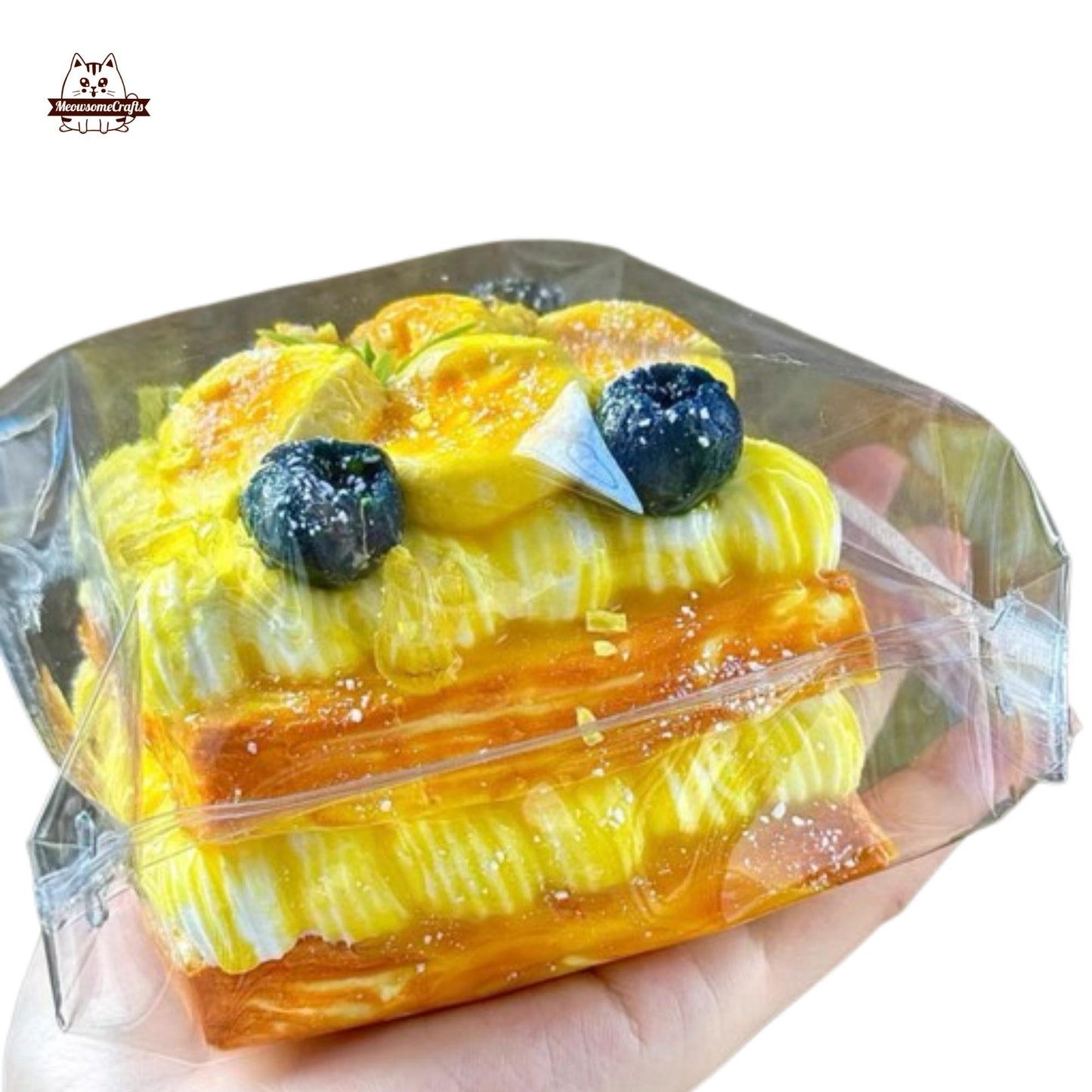 Napoleon Cake Banana Food Taba Squishy Squeezable Anxiety Stress Relief Sensory Fidget Toy