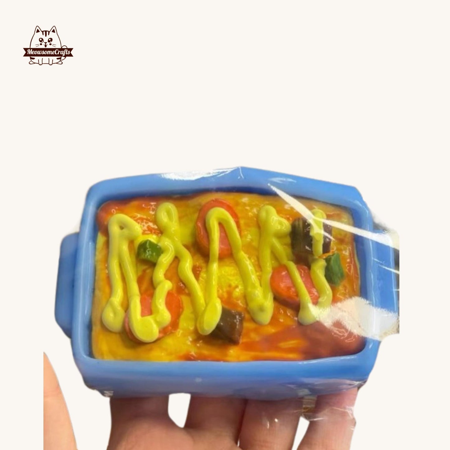 Handmade Casserole Cheese Bowl Food Squishy Squeezable Anxiety Stress Relief Sensory Fidget Toys