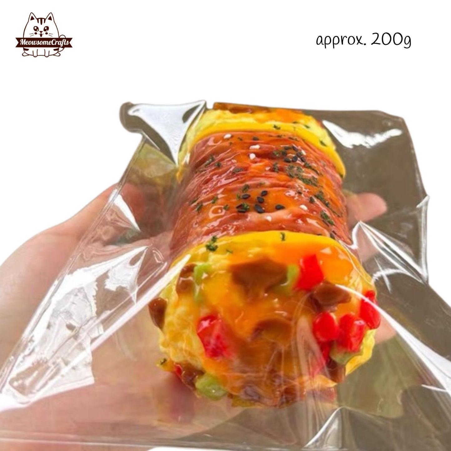 Bacon Beef Rolls Food Taba Squishy Squeezable Anxiety Stress Relief Sensory Fidget Toy