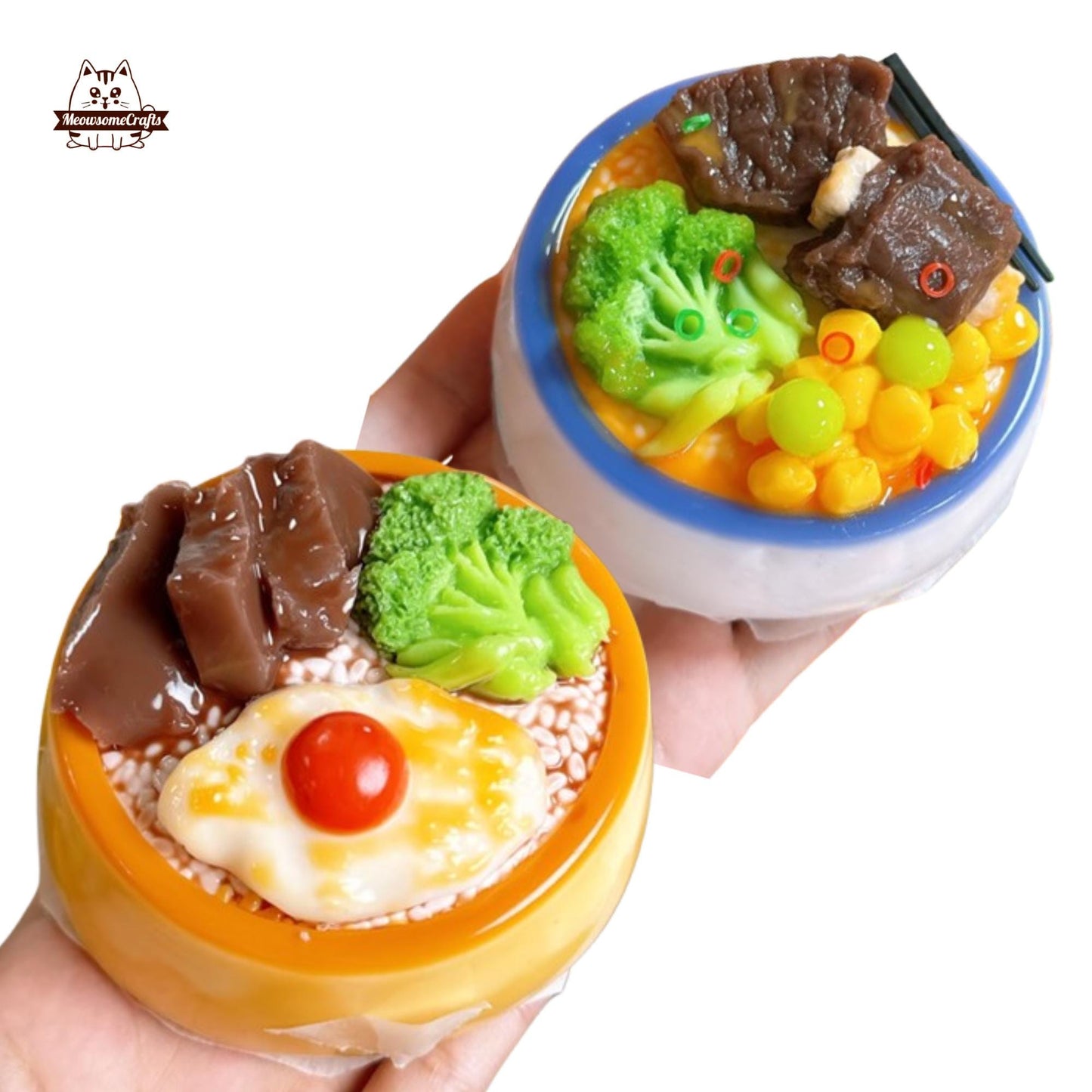 Sunny Side up Egg Corn Broccoli Rice Food Taba Squishy Squeezable Anxiety Stress Relief Sensory Fidget Toy
