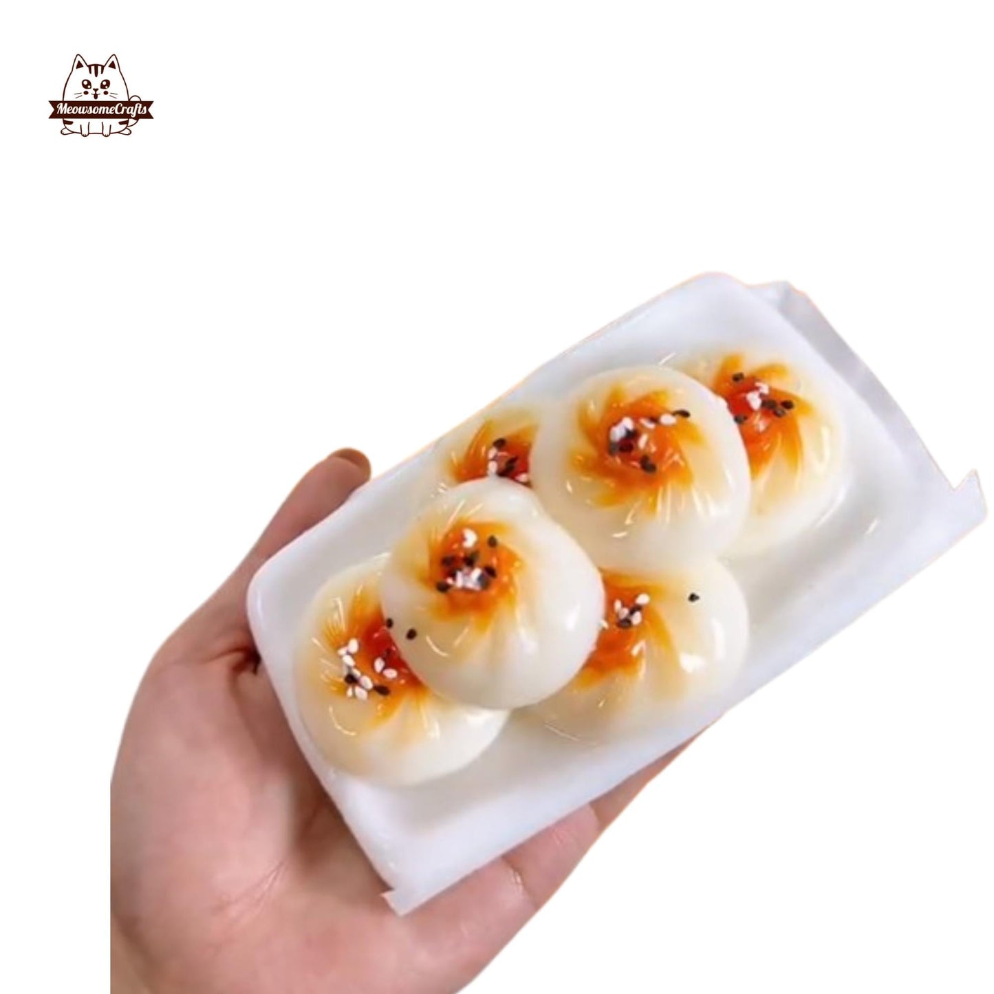 Fried Dumplings Buns Food Taba Squishy Squeezable Anxiety Stress Relief Sensory Fidget Toy