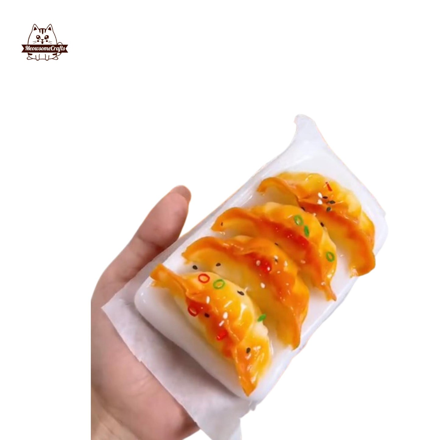 Fried Dumplings Buns Food Taba Squishy Squeezable Anxiety Stress Relief Sensory Fidget Toy