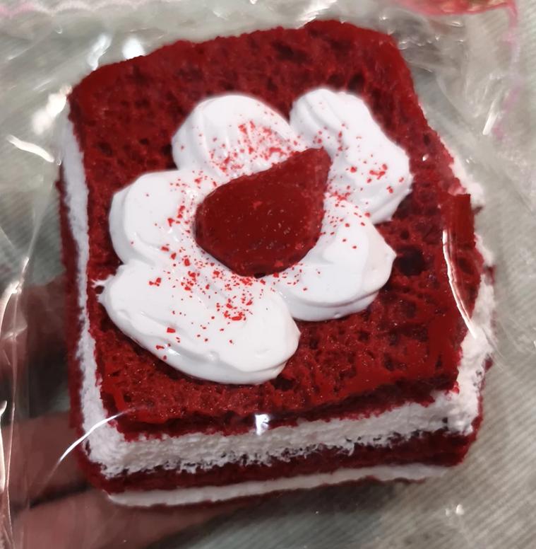 Handmade Mousse Strawberry Cream Cake Toast Food Squishy Squeezable Anxiety Stress Relief Sensory Fidget Toys