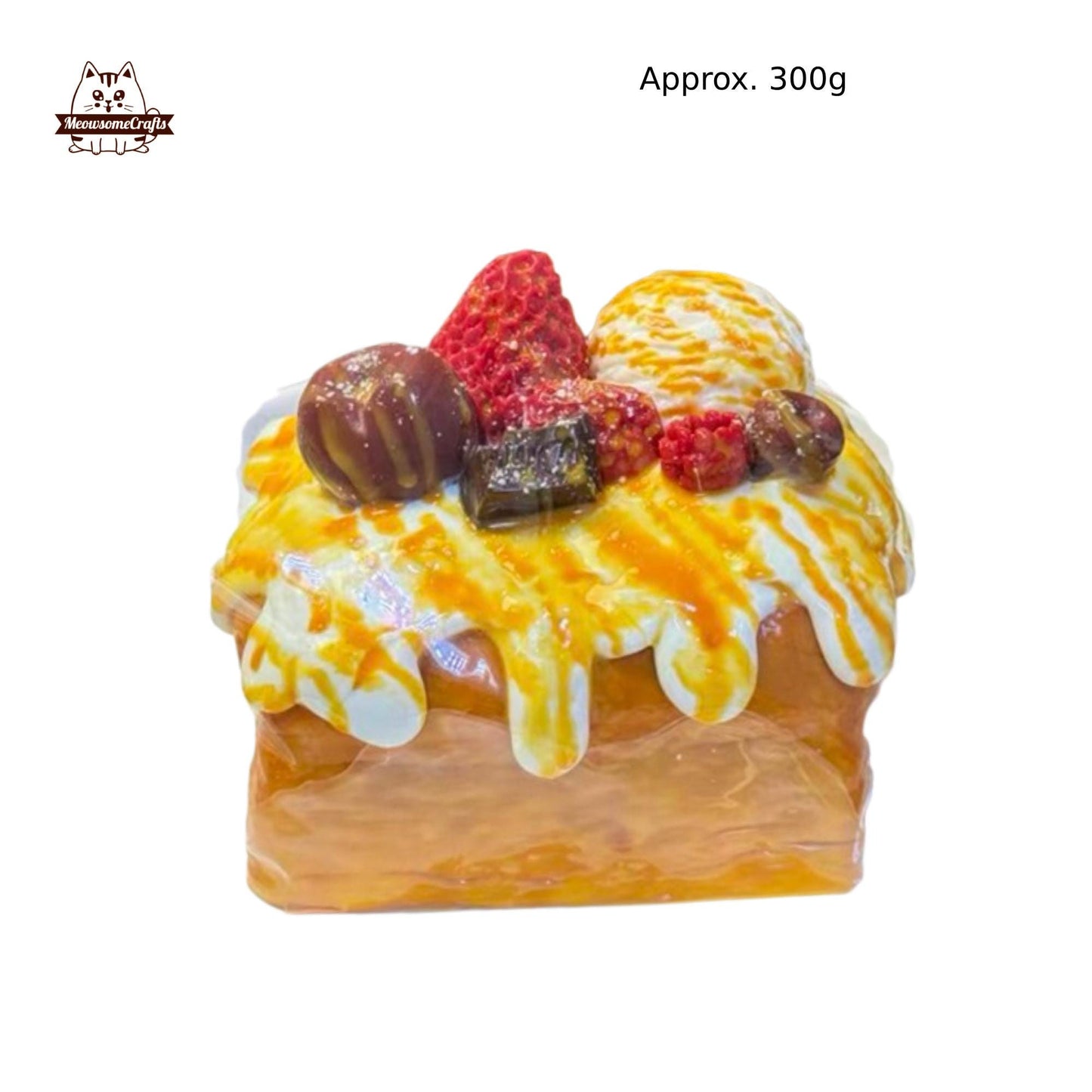 Ice Cream Raspberry Strawberry Cake Dessert Food Squishy Squeezable Anxiety Stress Relief Sensory Fidget Toy