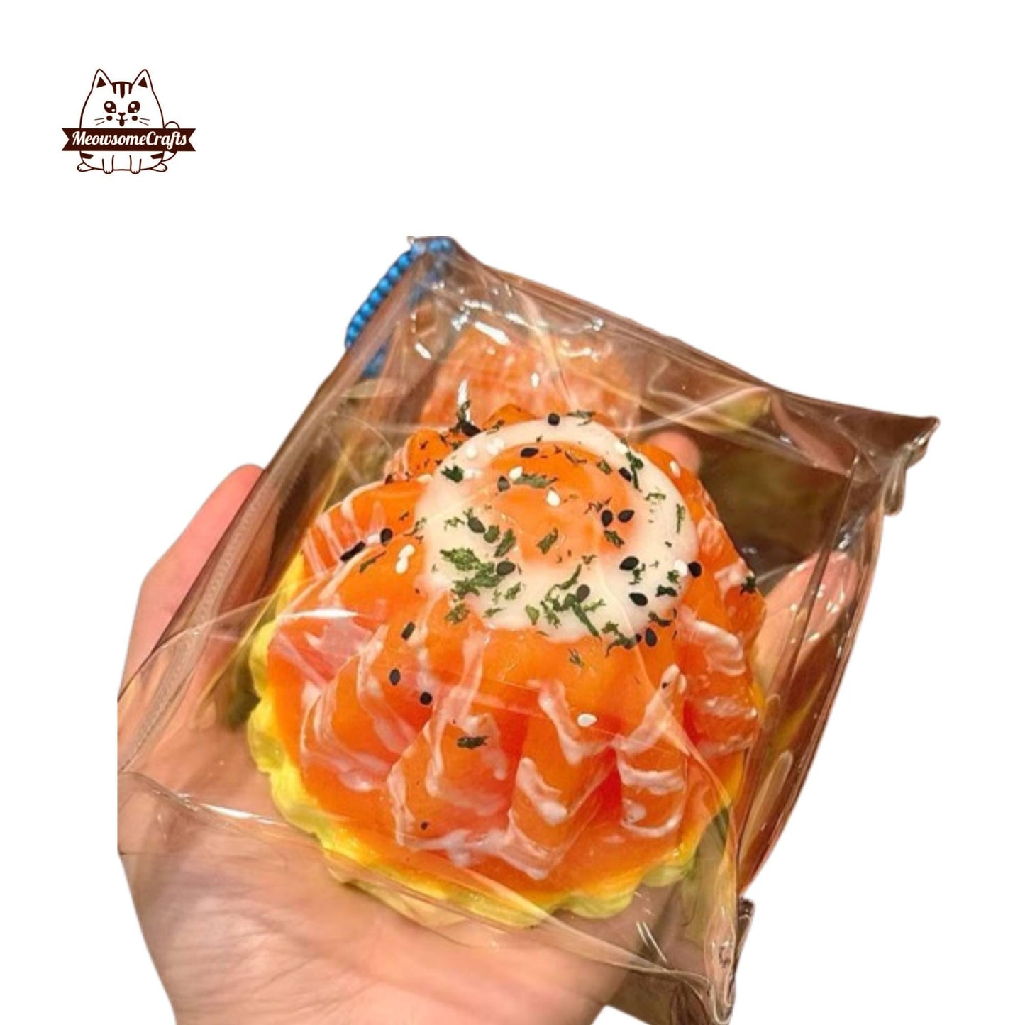 Salmon Egg Food Taba Squishy Squeezable Anxiety Stress Relief Sensory Fidget Toy