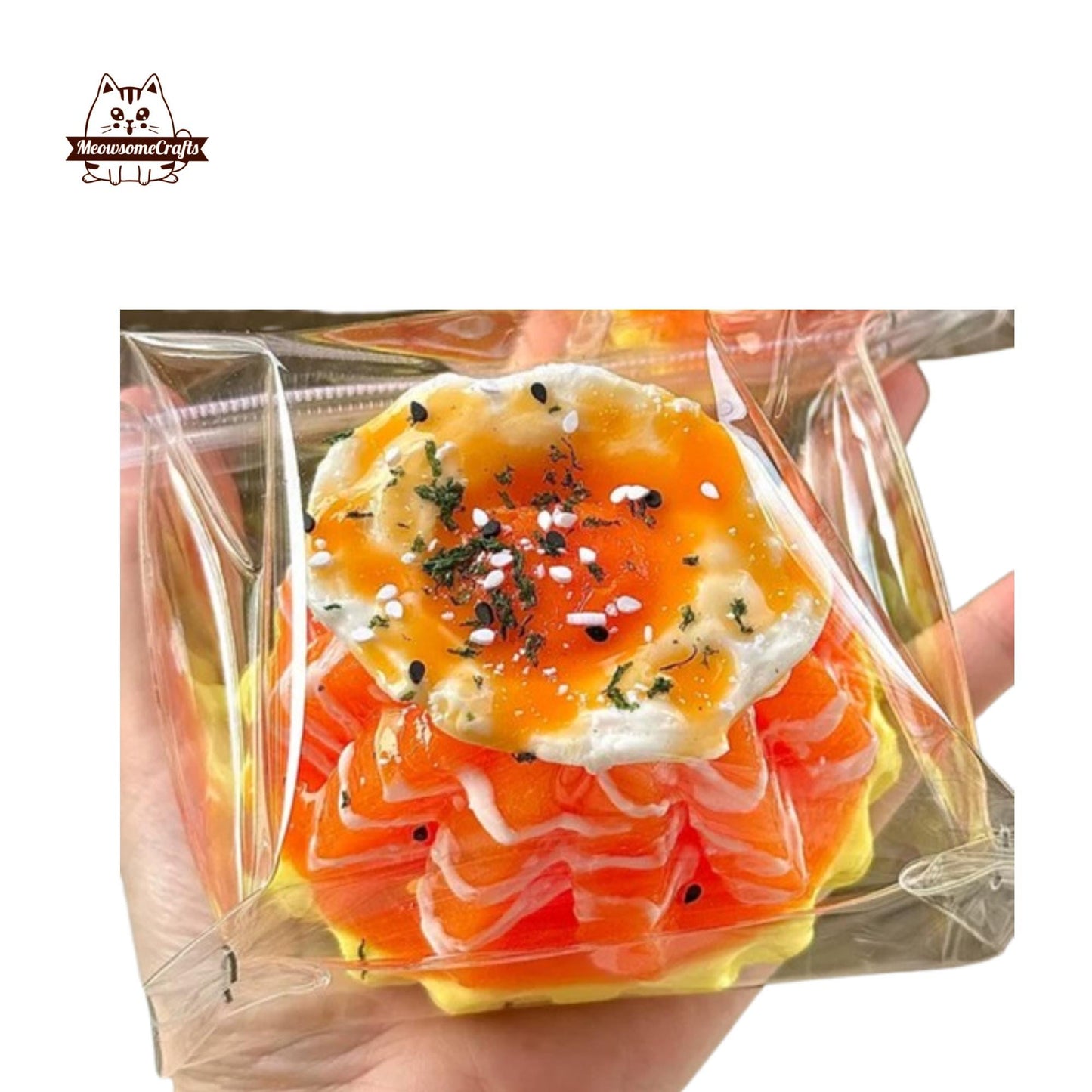 Salmon Egg Food Taba Squishy Squeezable Anxiety Stress Relief Sensory Fidget Toy