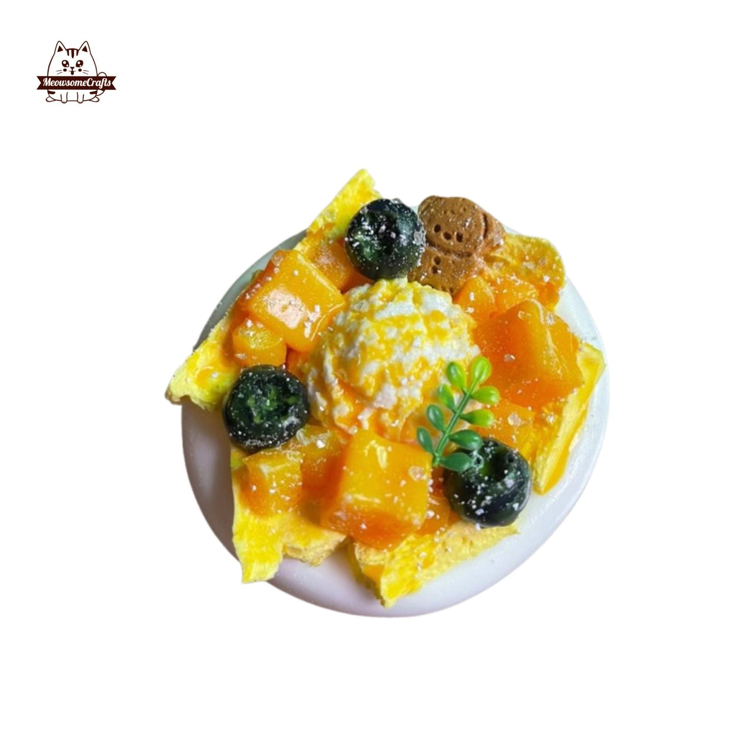 Mango Blueberry Teddy Bear Food Taba Squishy Squeezable Anxiety Stress Relief Sensory Fidget Toy