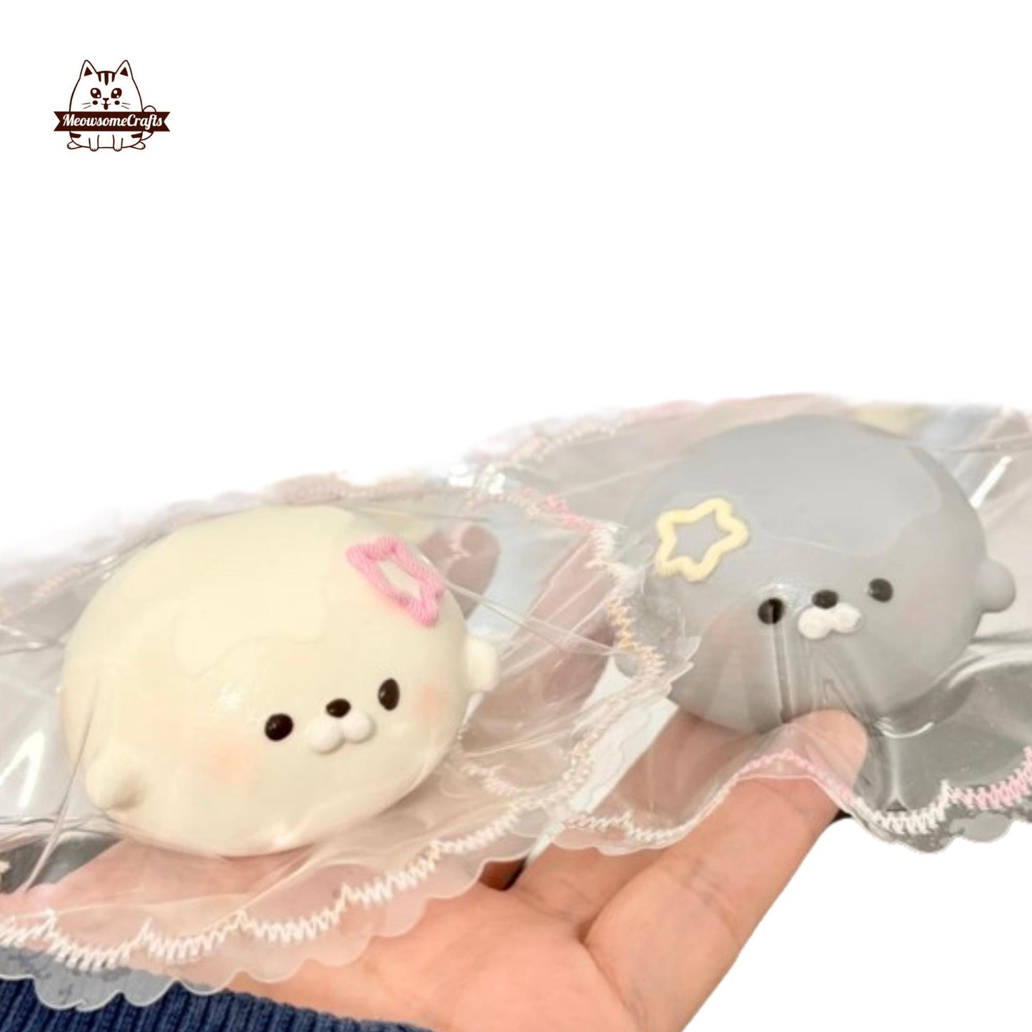 Furry Chubby Seal Handmade Squishy Fidget Toy