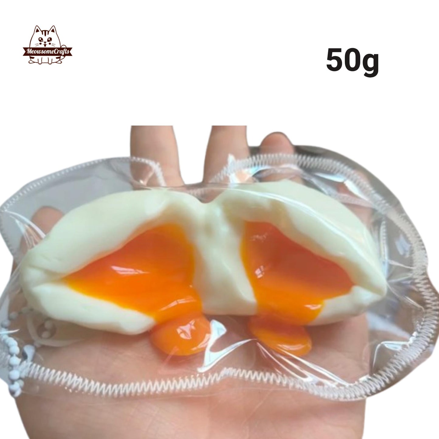 Soft Boiled Egg Food Taba Squishy Squeezable Anxiety Stress Relief Sensory Fidget Toy
