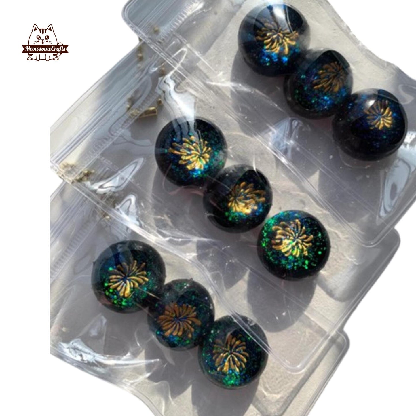 Dark Starry Firework Sky Handmade Squishy Fidget Toy