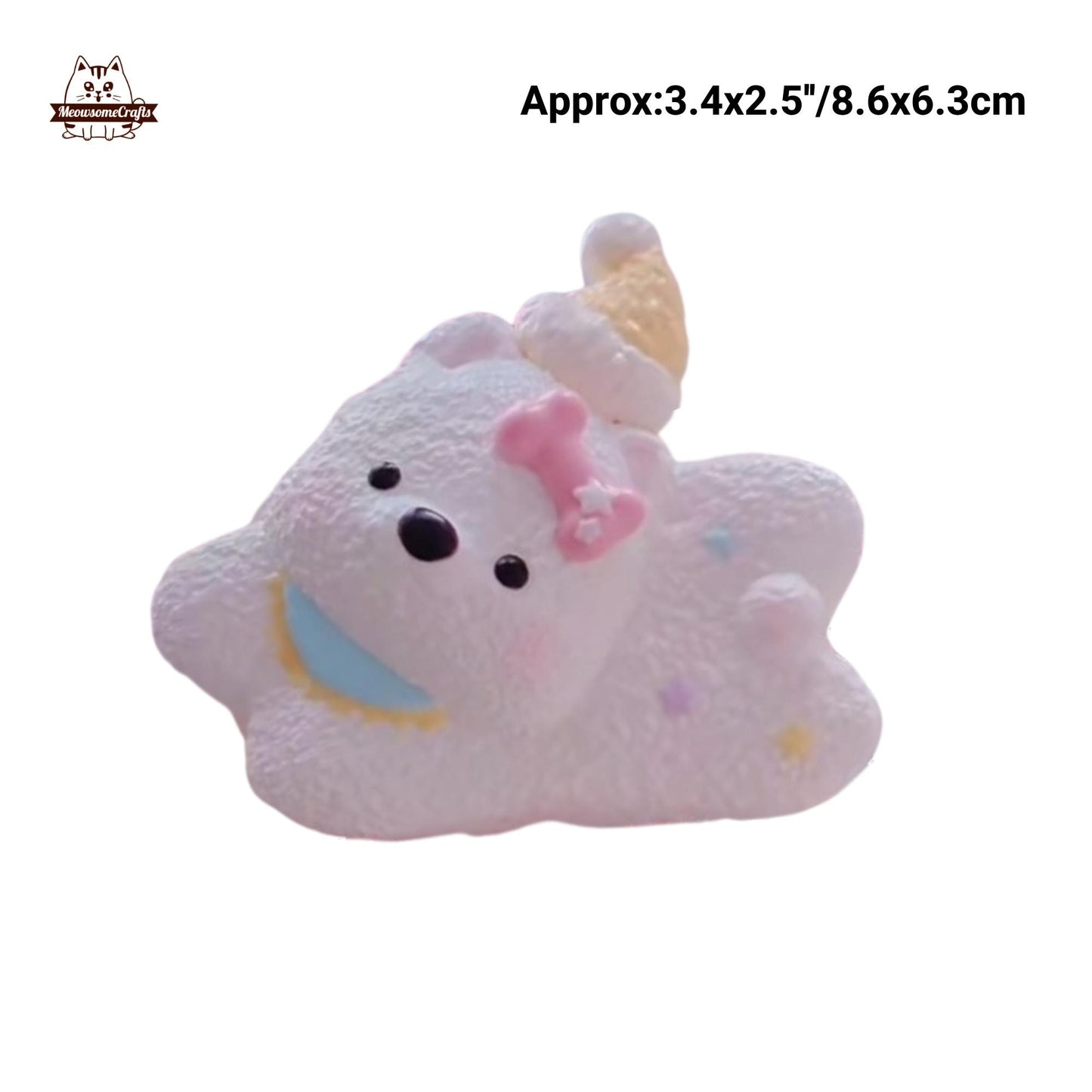 West Highland Kitty Bunny Dog Animal Handmade Squishy Fidget Toy - C