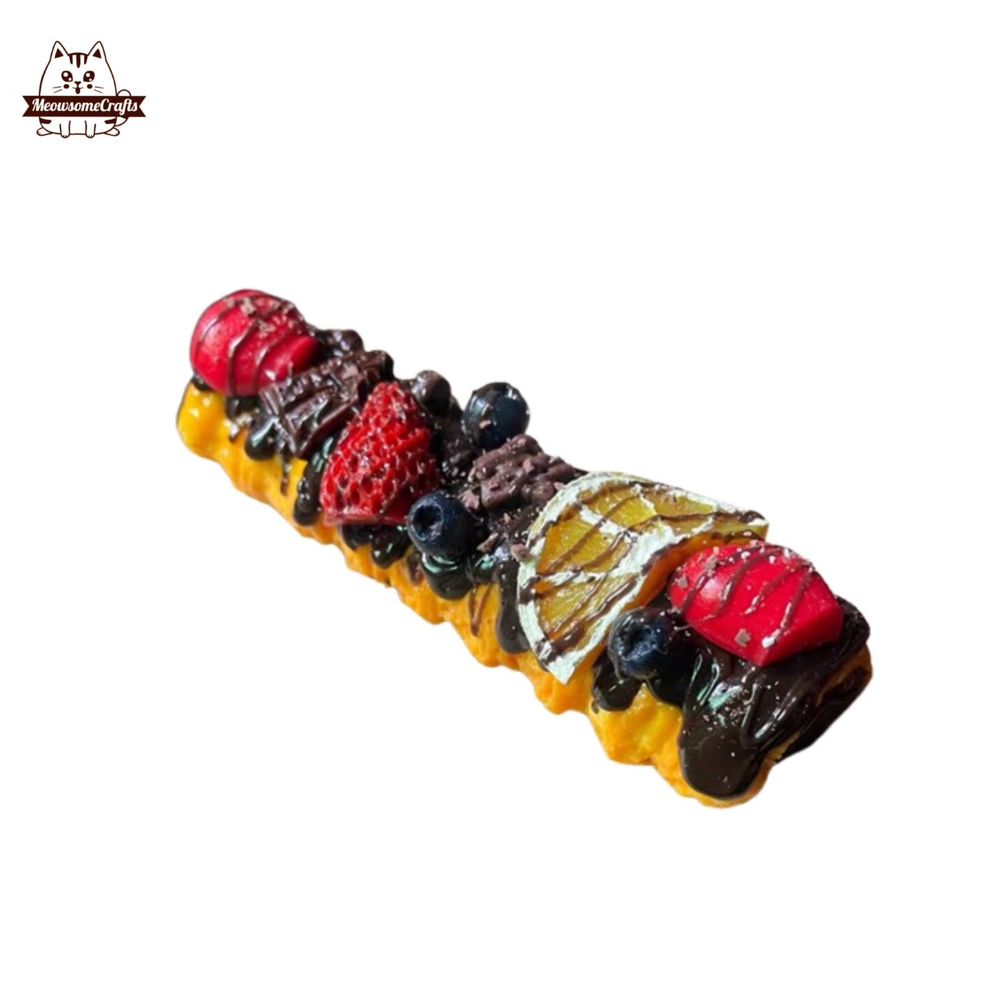Chocolate Mango Fruit Cream Horn Taba Squishy Squeezable Anxiety Stress Relief Sensory Fidget Toys