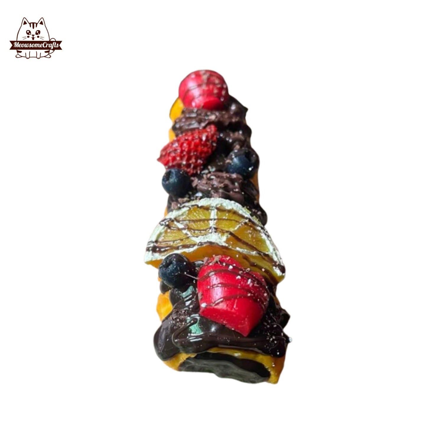 Chocolate Mango Fruit Cream Horn Taba Squishy Squeezable Anxiety Stress Relief Sensory Fidget Toys