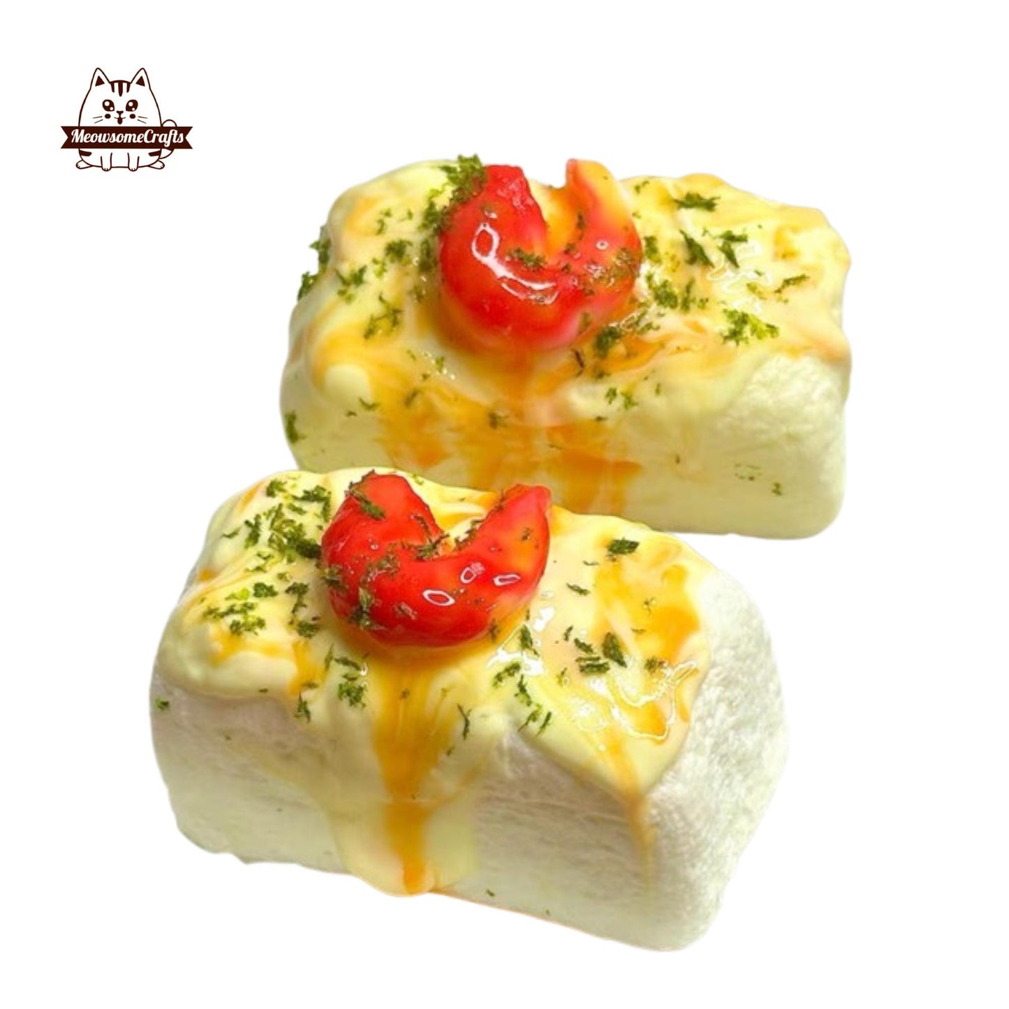 Shrimp with Scrambled Egg Food Taba Squishy Squeezable Anxiety Stress Relief Sensory Fidget Toy