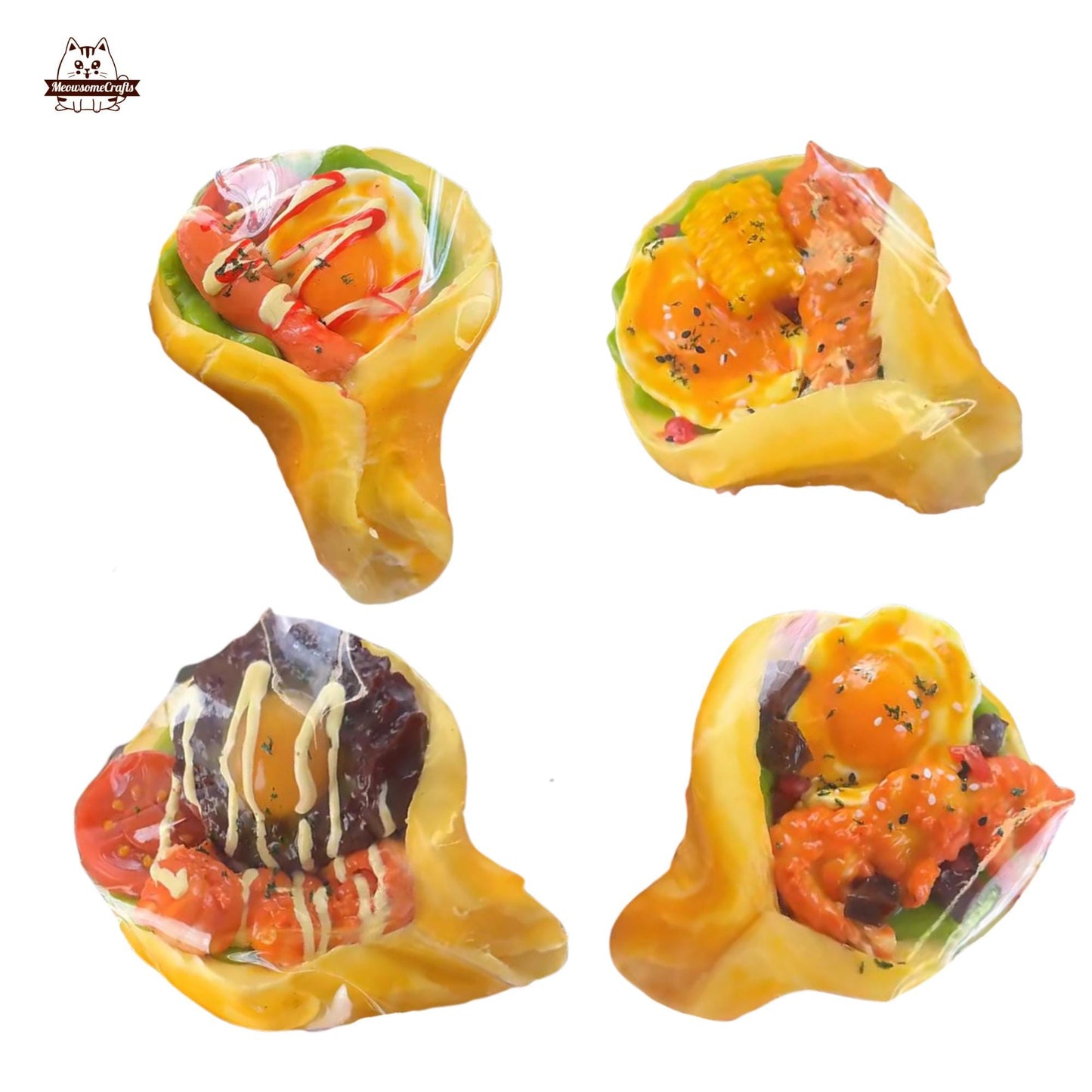 Build Your Gyro Wrapping Veggies Taco Food Squishy Squeezable Anxiety Stress Relief Sensory Fidget Toy