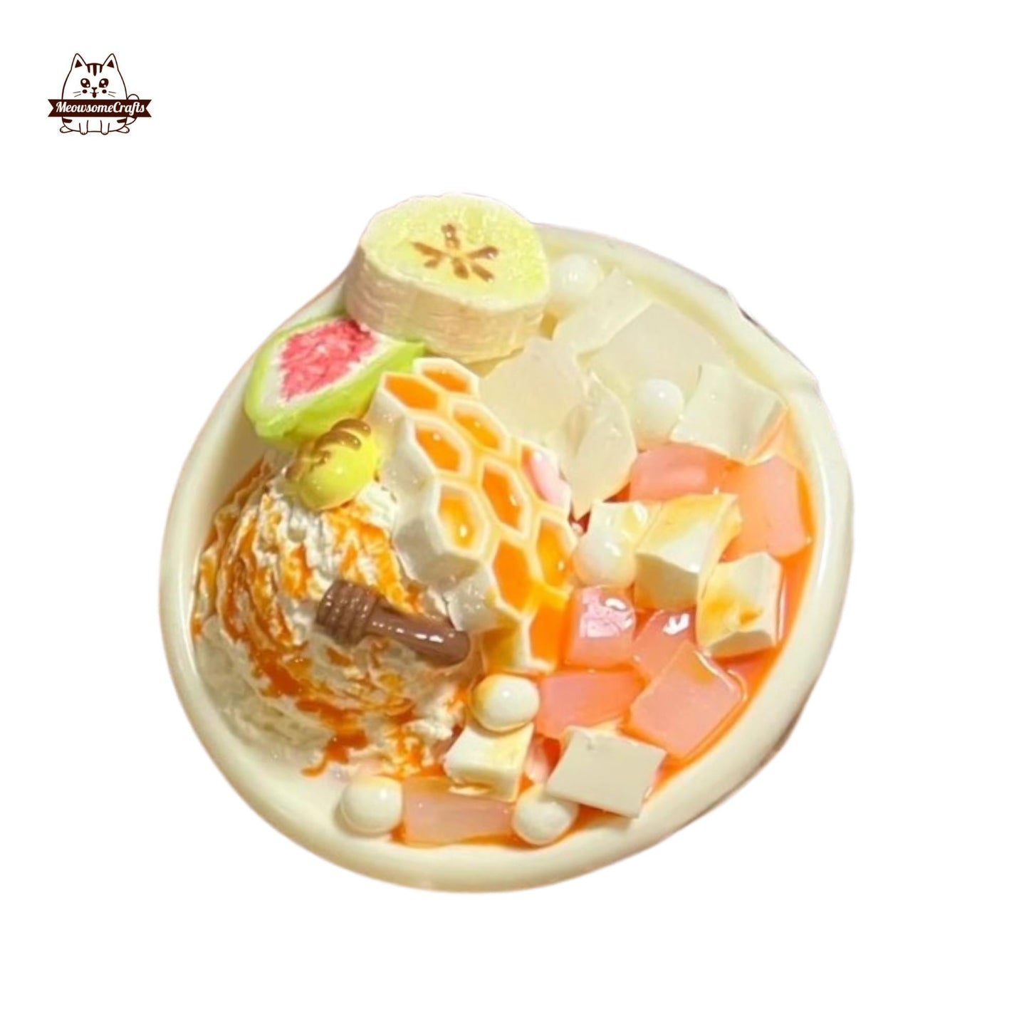Anmitsu Japanese dessert Squishy Taba Squishy Squeezable Anxiety Stress Relief Sensory Fidget Toy