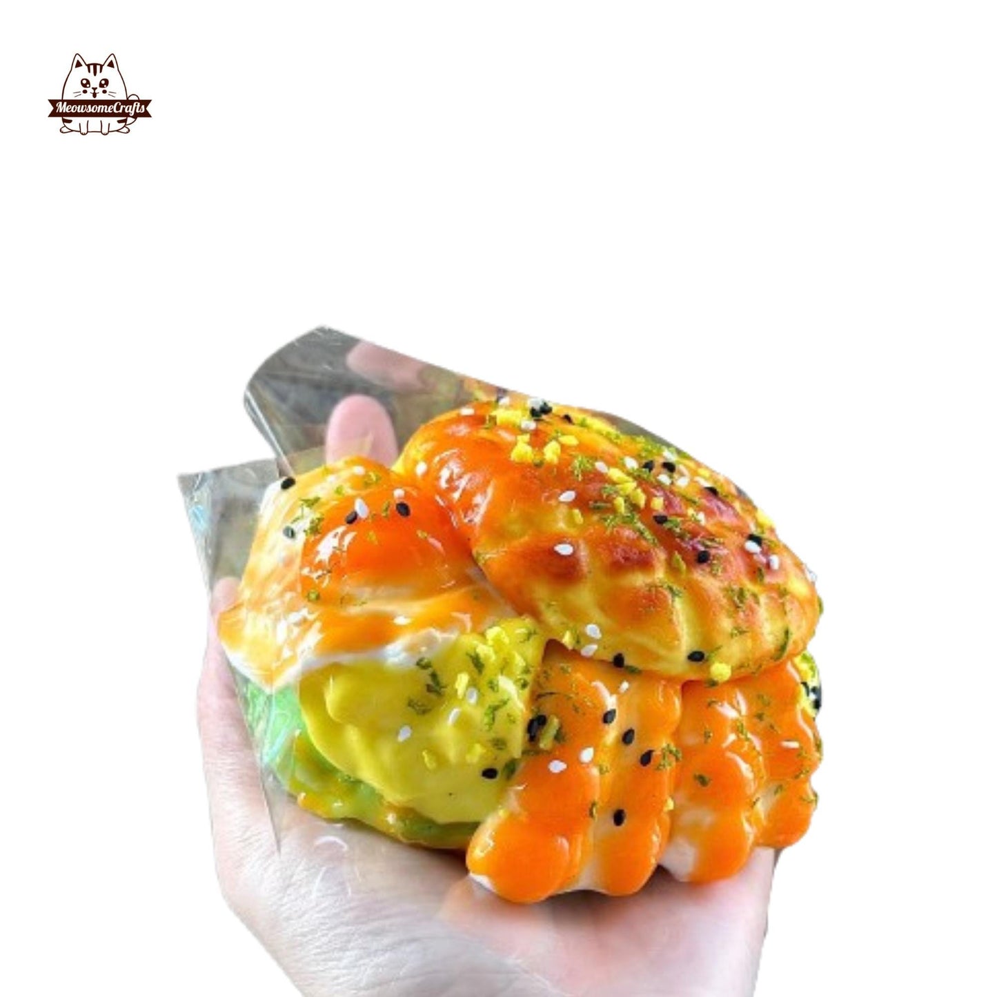 Cheese Shrimp Burger Taba Squishy Food Squeezable Anxiety Stress Relief Sensory Fidget Toys