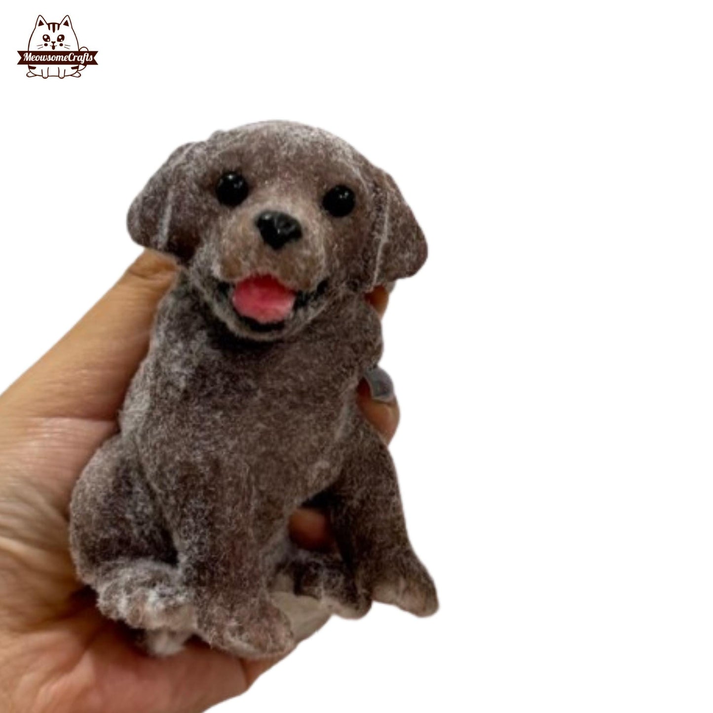 Soft Furry Labrador Golden Retriever Animal Customizable Handmade Squishy Fidget Toy - B