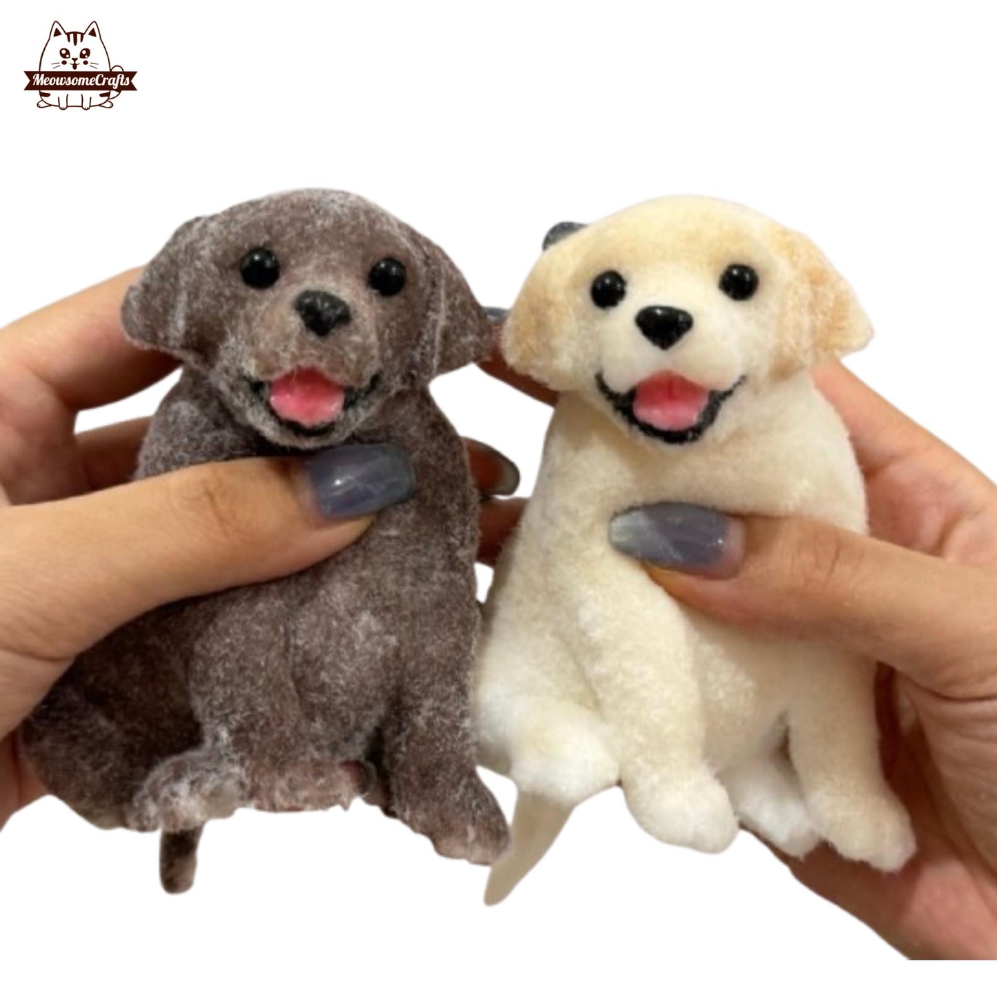 Soft Furry Labrador Golden Retriever Animal Customizable Handmade Squishy Fidget Toy