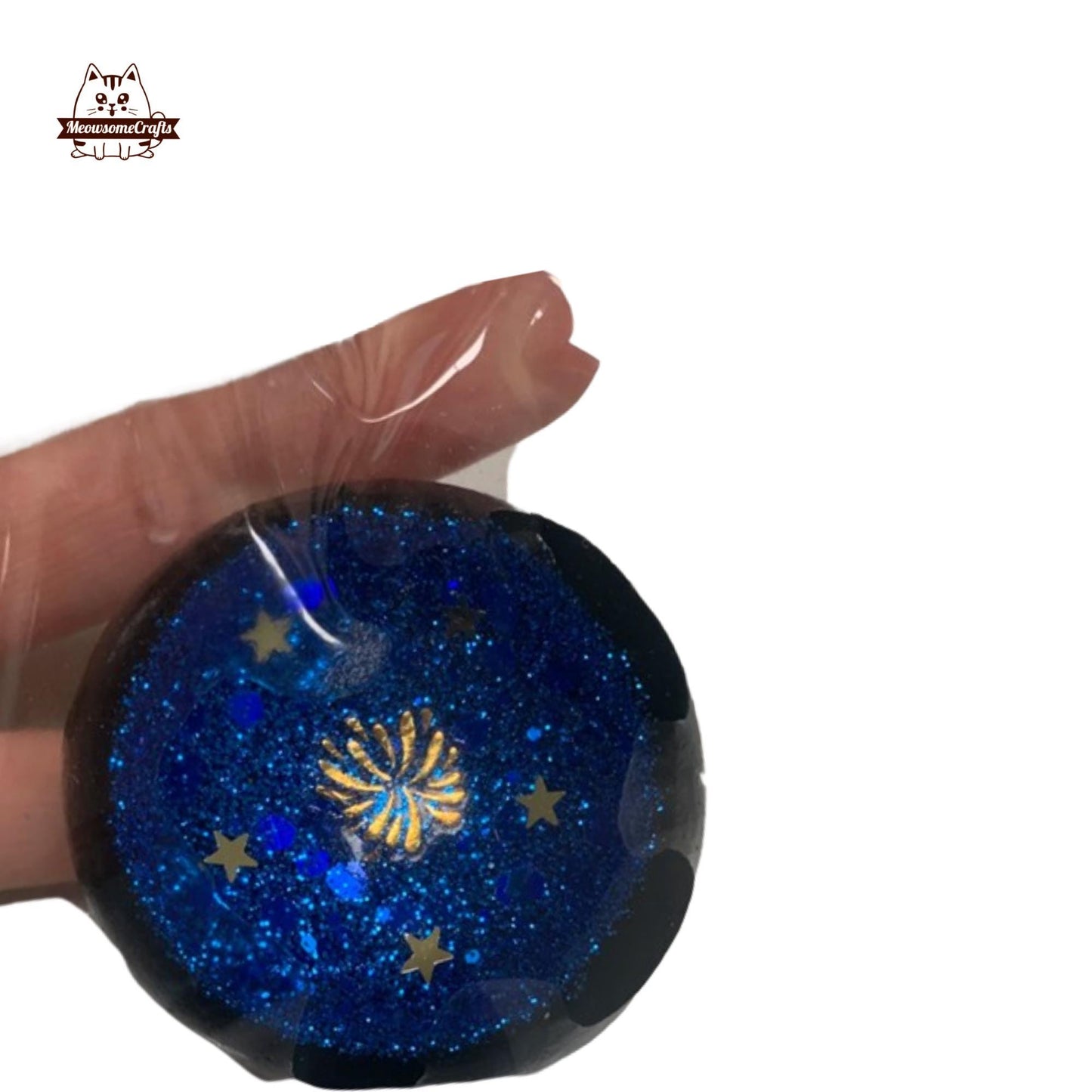 Dark Starry Firework Sky Handmade Squishy Fidget Toy