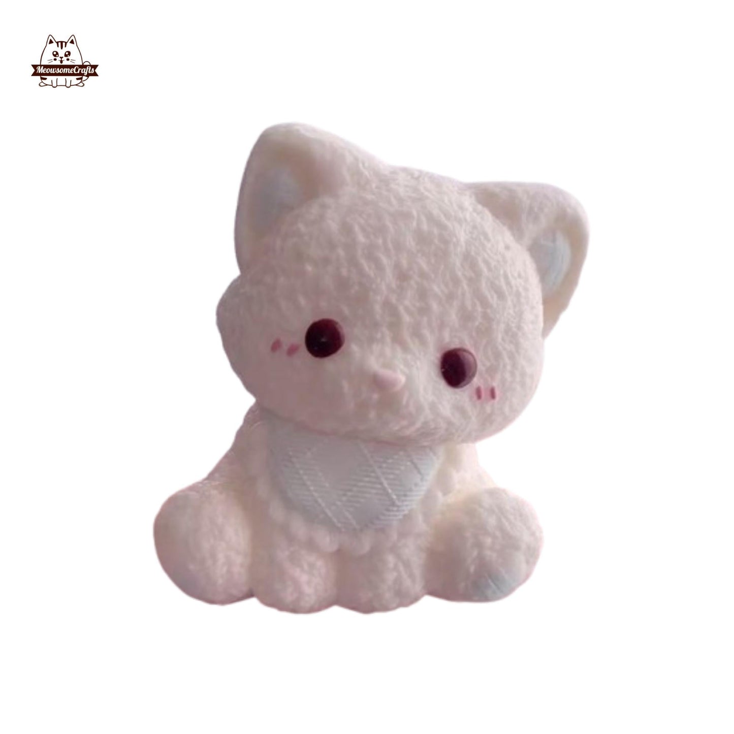 Cute Kitty Bibs Animal Squishy Squeezable Anxiety Stress Relief Sensory Fidget Toys