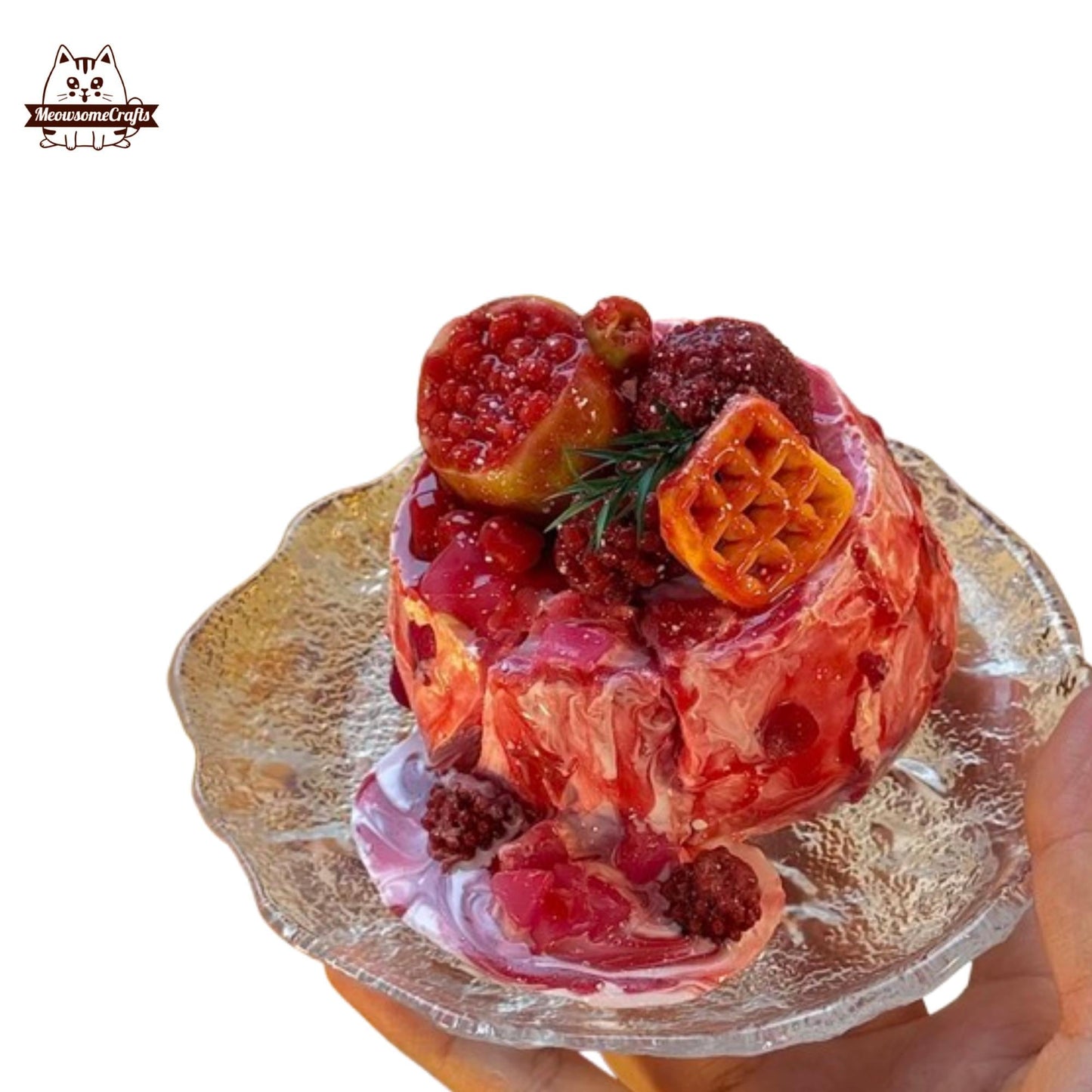 Lava Cake Raspberry Durian Pomegranate Fruit Food Taba Squishy Squeezable Anxiety Stress Relief Sensory Fidget Toys