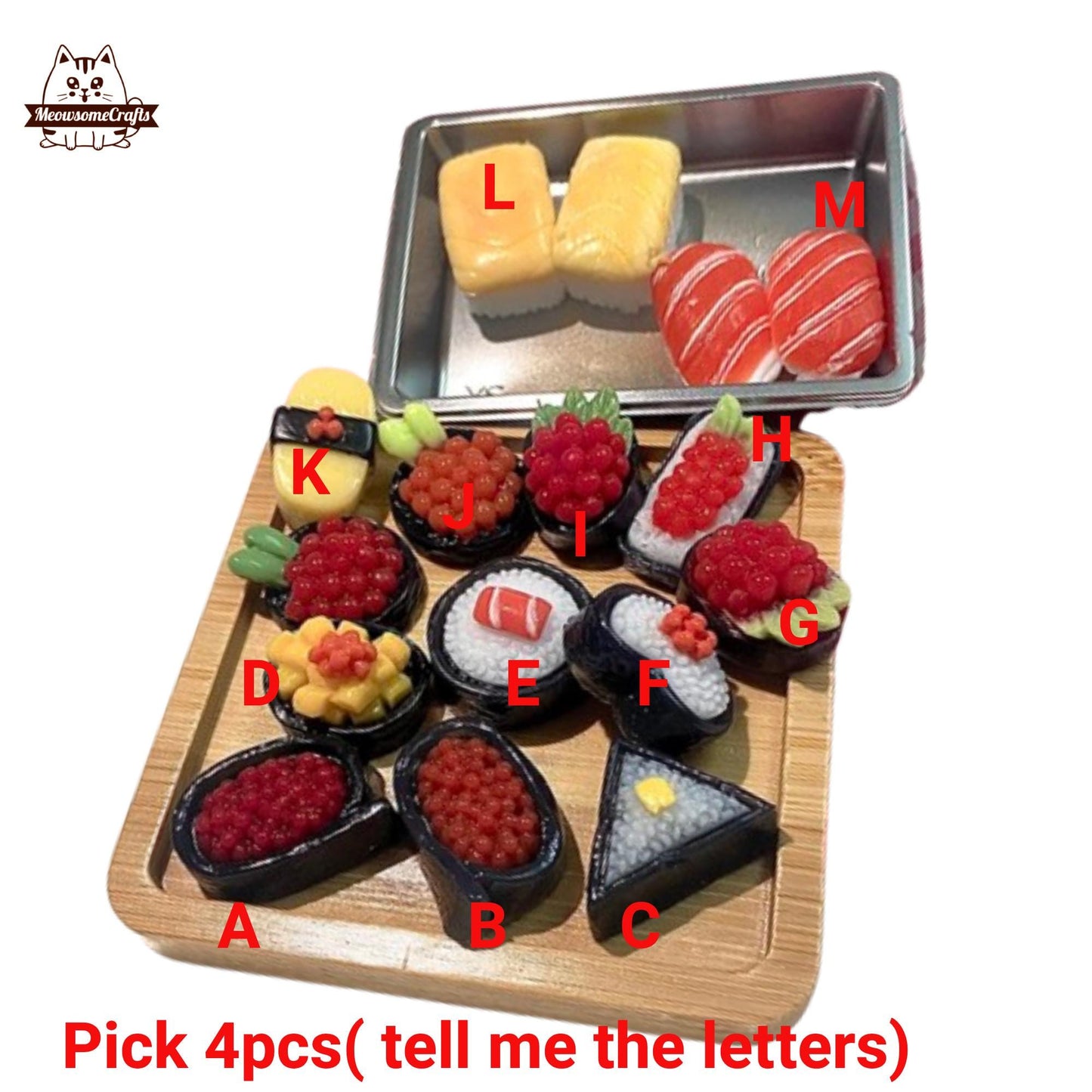 Mini Salmon Tuna Urchin Sushi Taba Squishy Squeezable Anxiety Stress Relief Sensory Fidget Toy