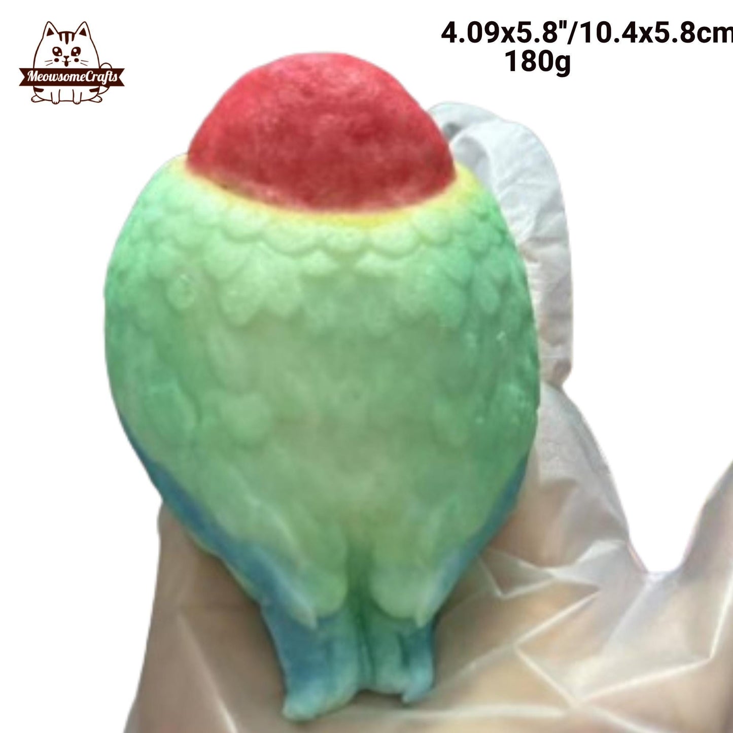 Furry Colorful Parrot Bird Customizable Handmade Squishy Fidget Toy