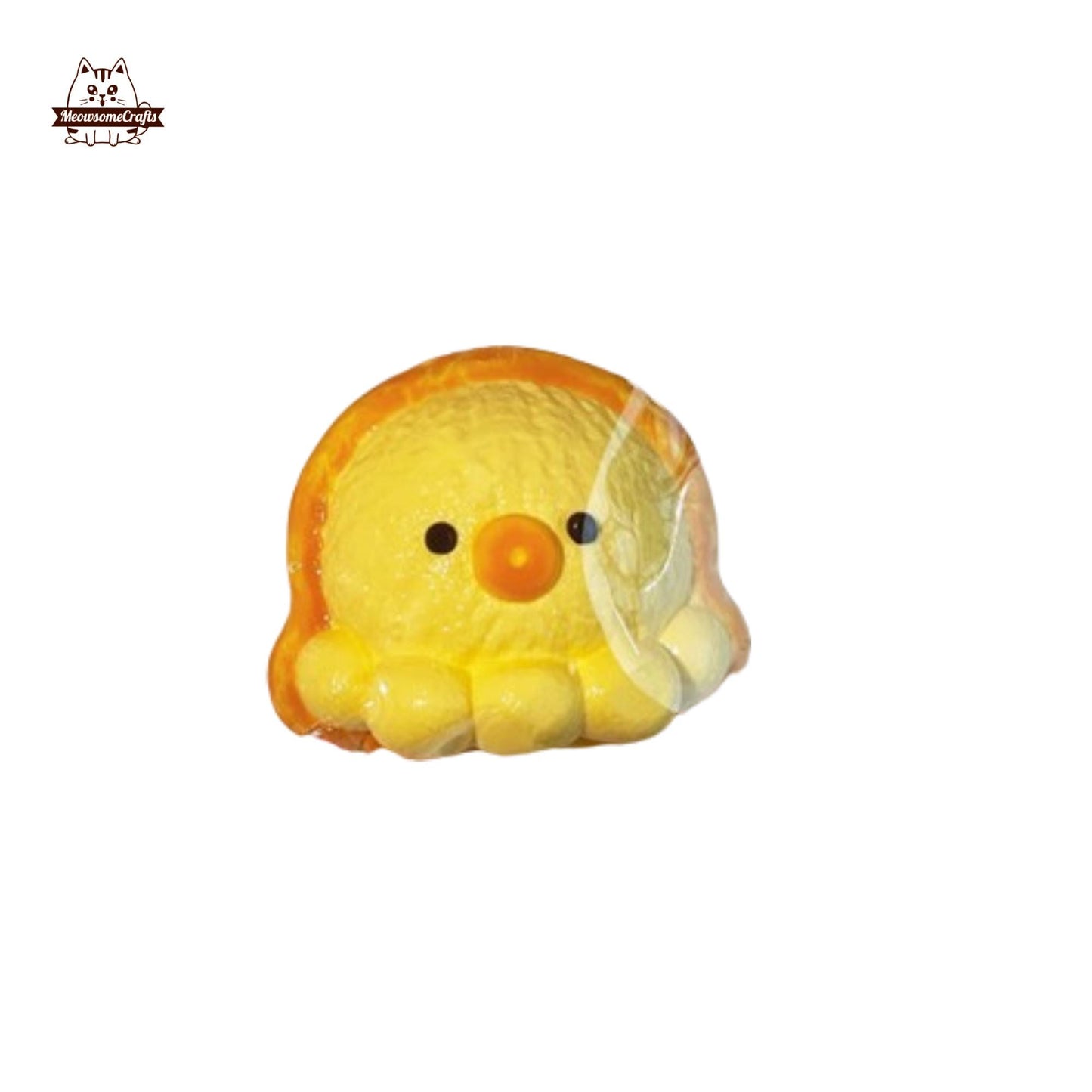 Cream Kawaii Octopus Dessert Handmade Squishy Fidget Toy - Yellow
