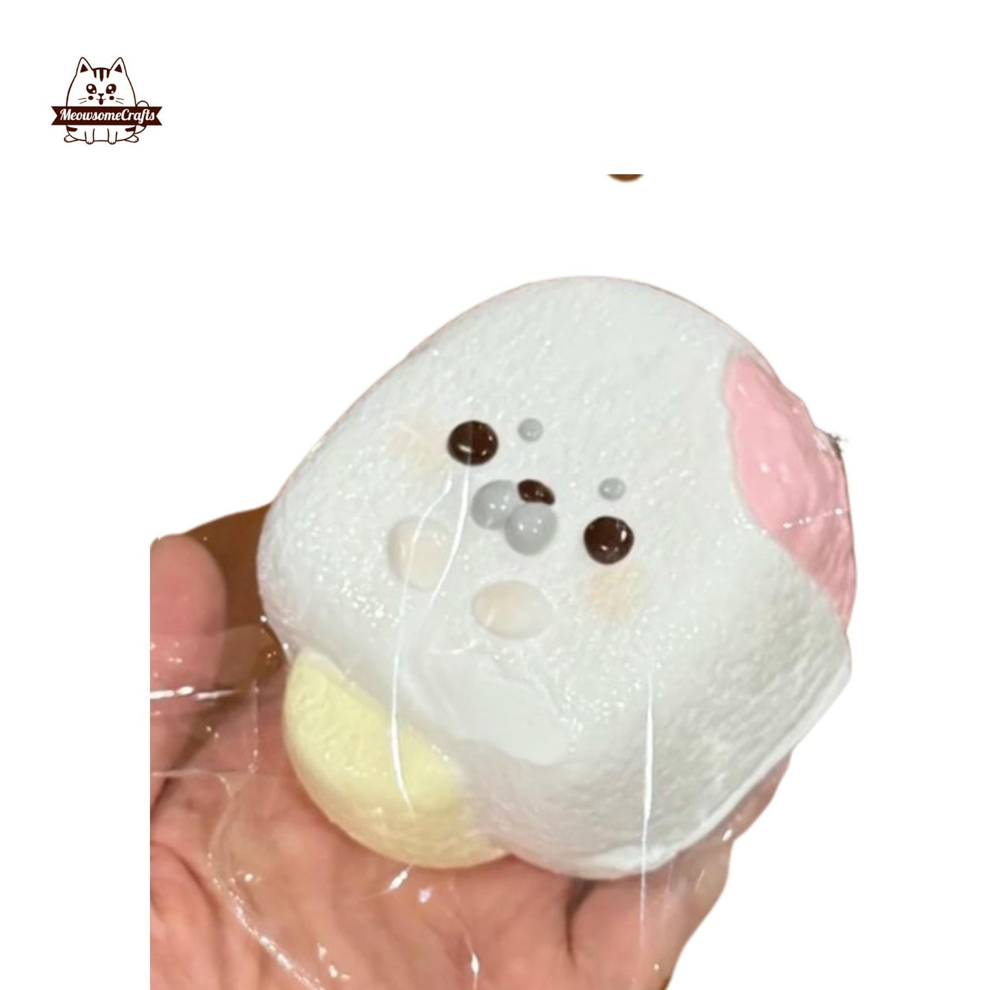 Soft Seal Face Popsicle Ice Cream Dessert Food Handmade Squishy Fidget Toy