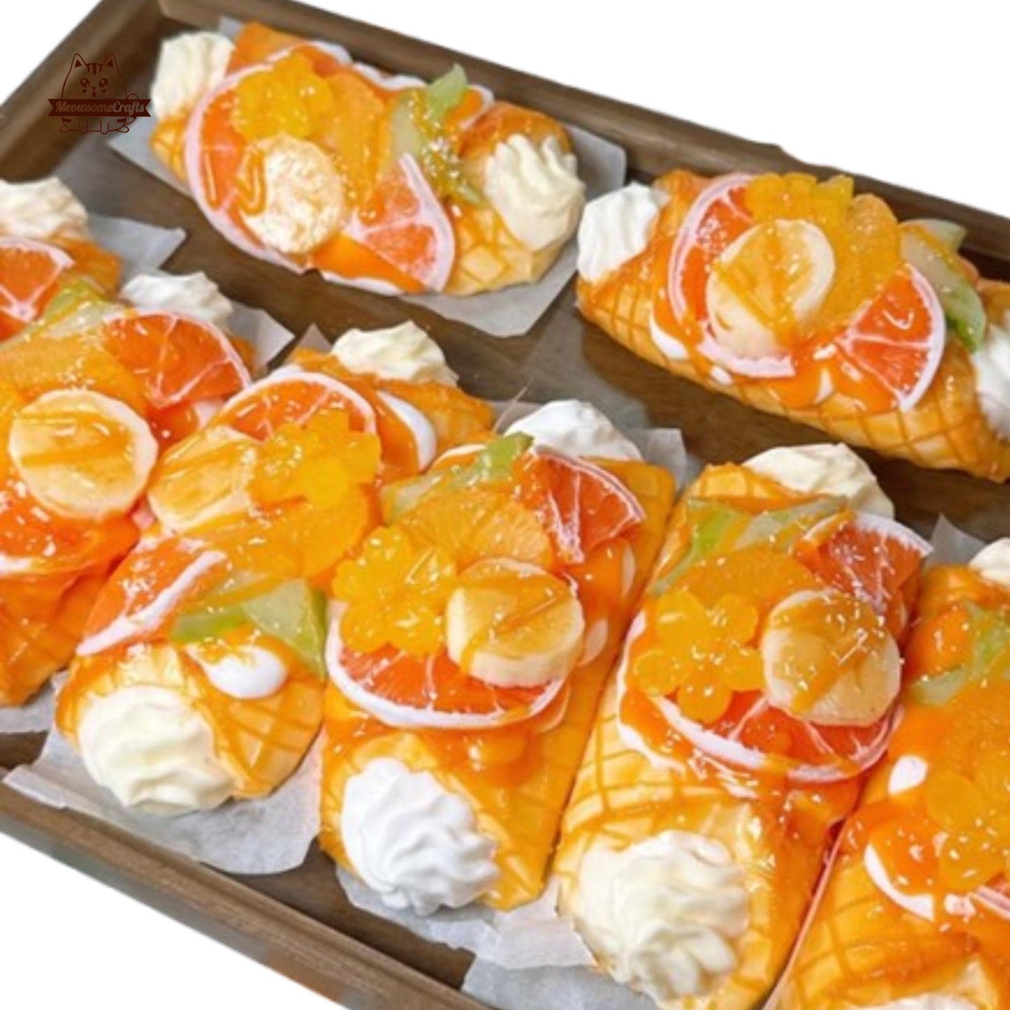 Orange Lemon Swill Roll Toast Bread Cake Squishy Squeezable Anxiety Stress Relief Sensory Taba Fidget Toys