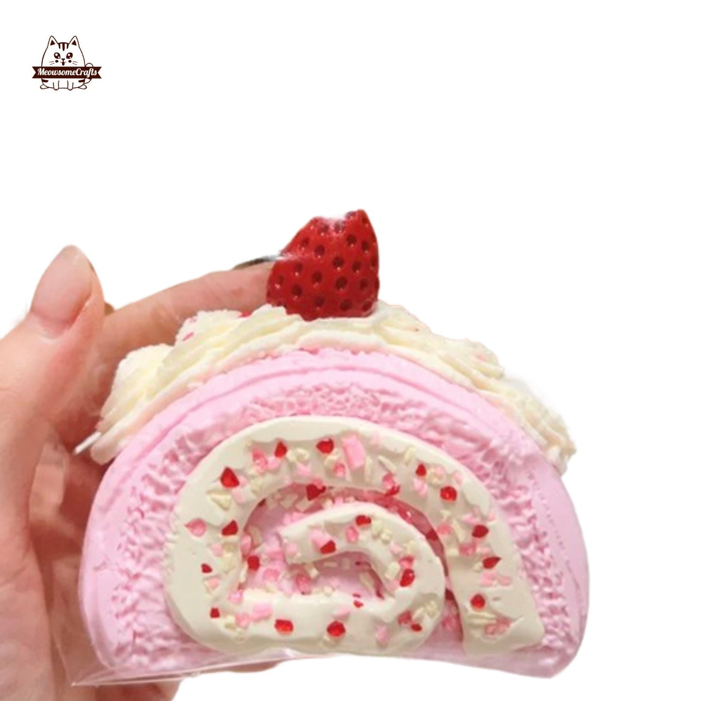 Handmade Strawberry Cake Taba Squishy Squeezable Anxiety Stress Relief Sensory Fidget Toys
