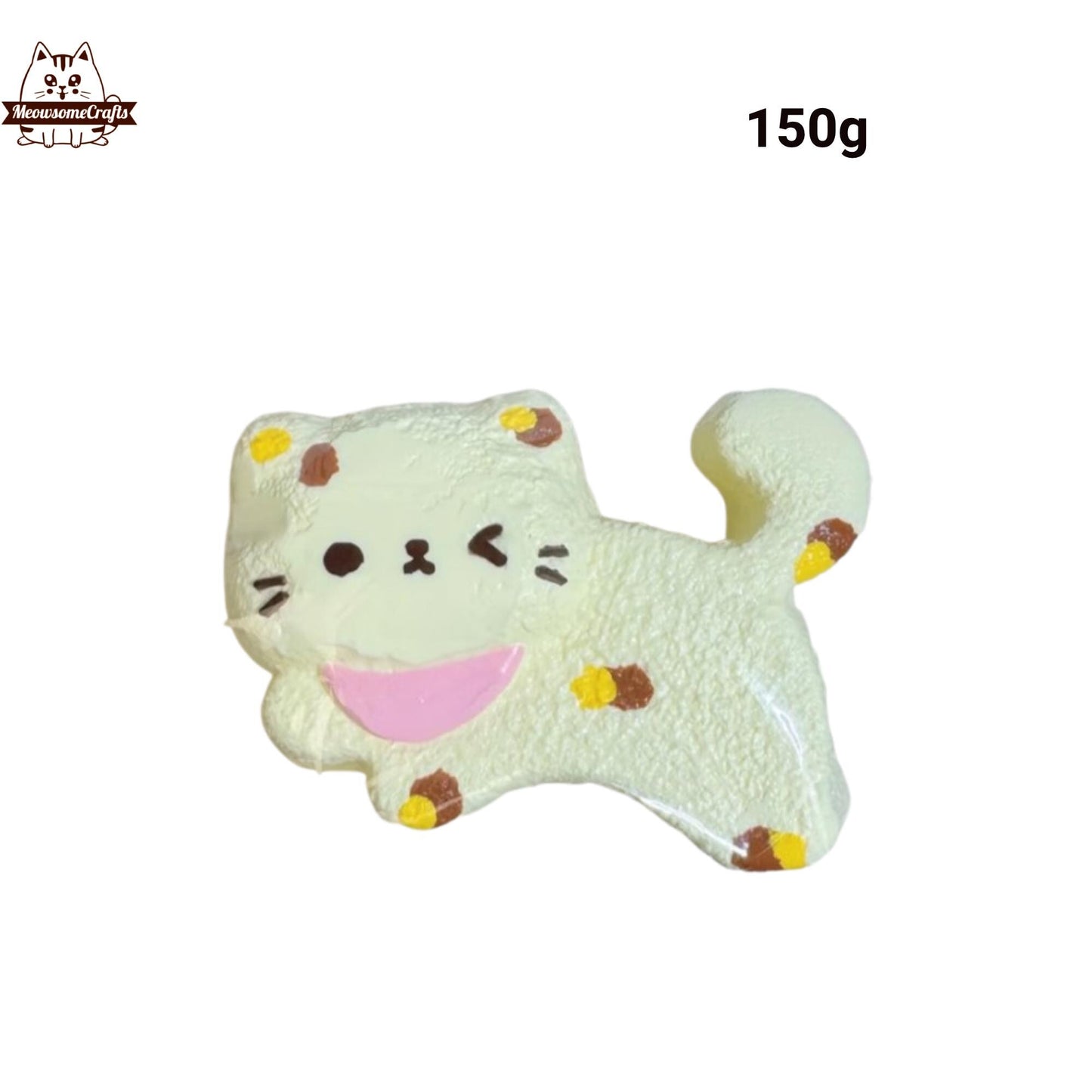 Kawaii Winking Kitty Cat Handmade Squishy Fidget Toy