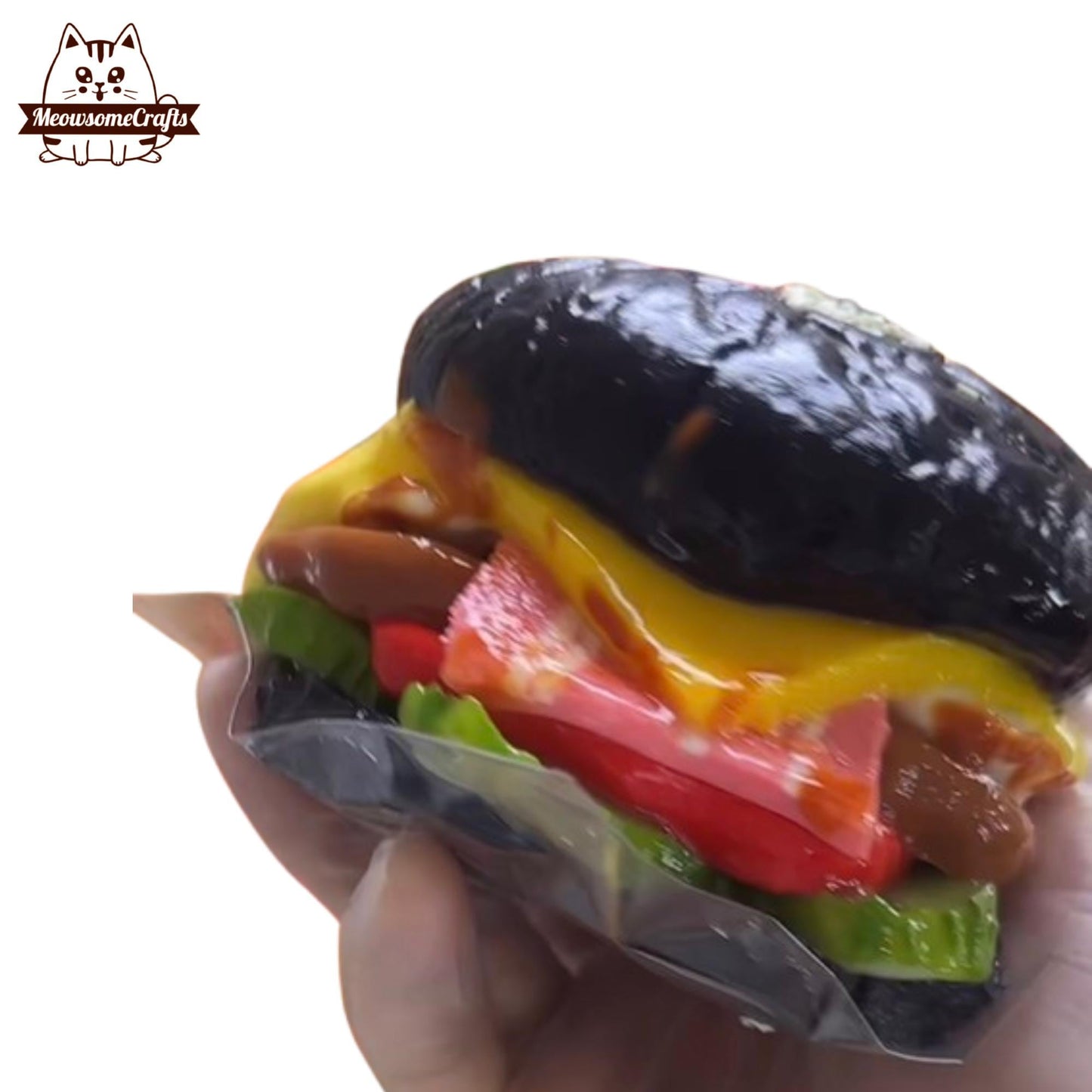 Cheese Hamburger Food Taba Squishy Stress Relief Sensory Quiet fidget Toy