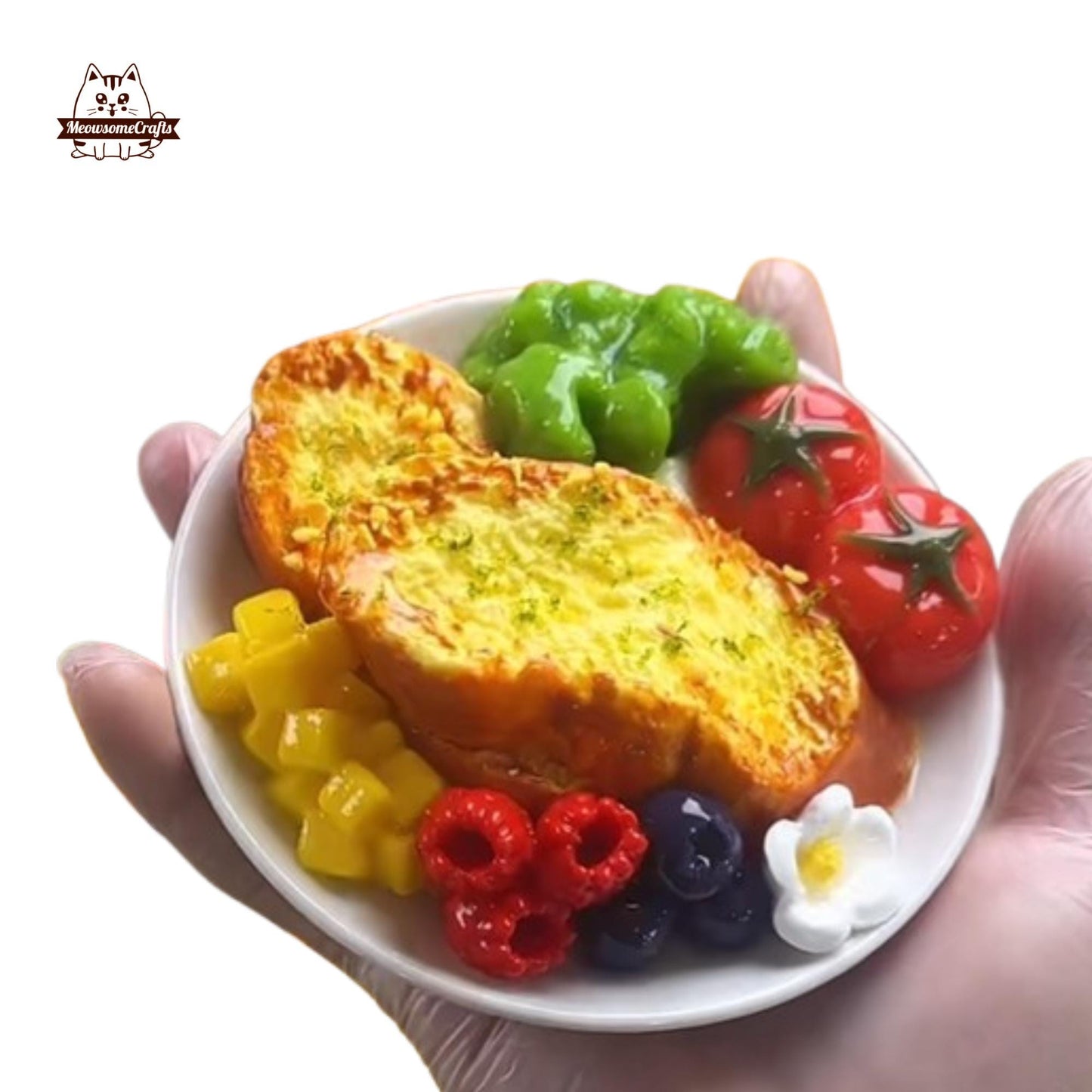 Butter Toast with Vegetable Food Taba Squishy Stress Relief Sensory Stress Relief Toy