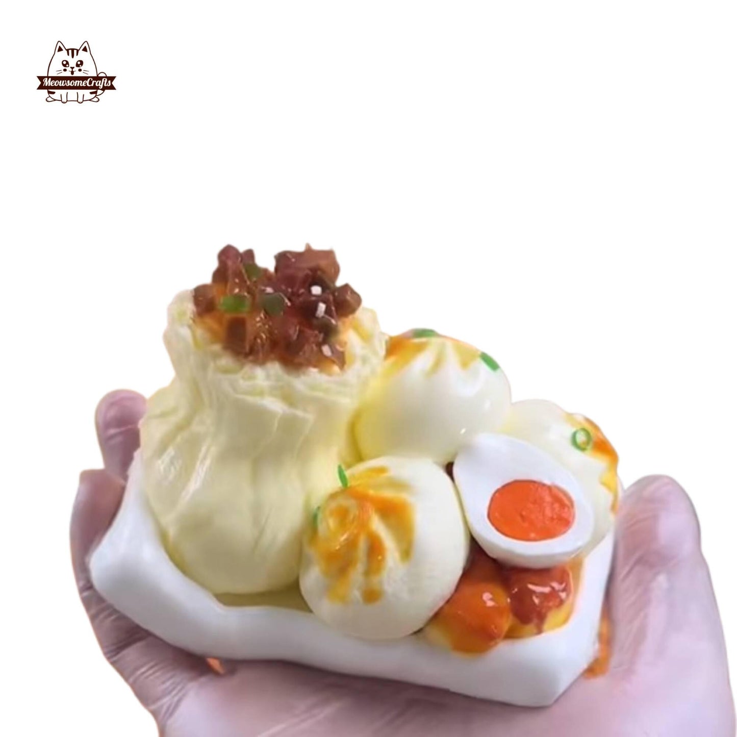 Dim Sum Plate Food Taba Squishy Squeezable Stress Relief Sensory Fidget Toy
