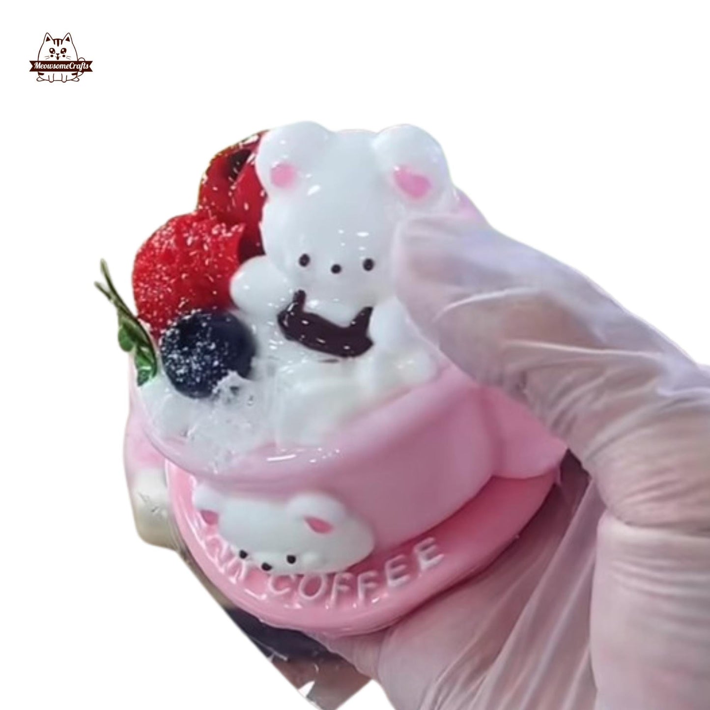 Kawaii Coffee Mug Taba Squishy Squeezable Stress Relief Sensory Fidget Toy