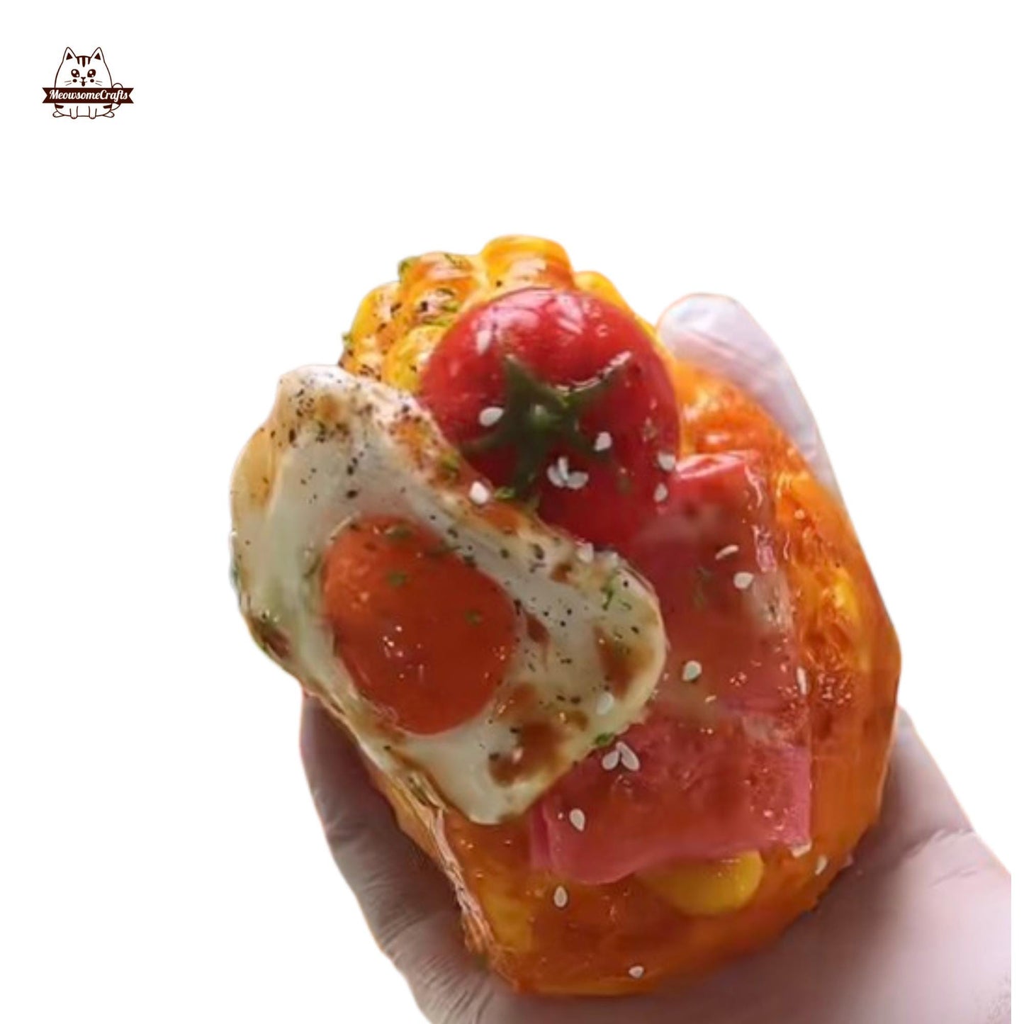 Realistic Cream Puff Food Taba Squishy Squeezable Stress Relief Sensory Fidget Toy