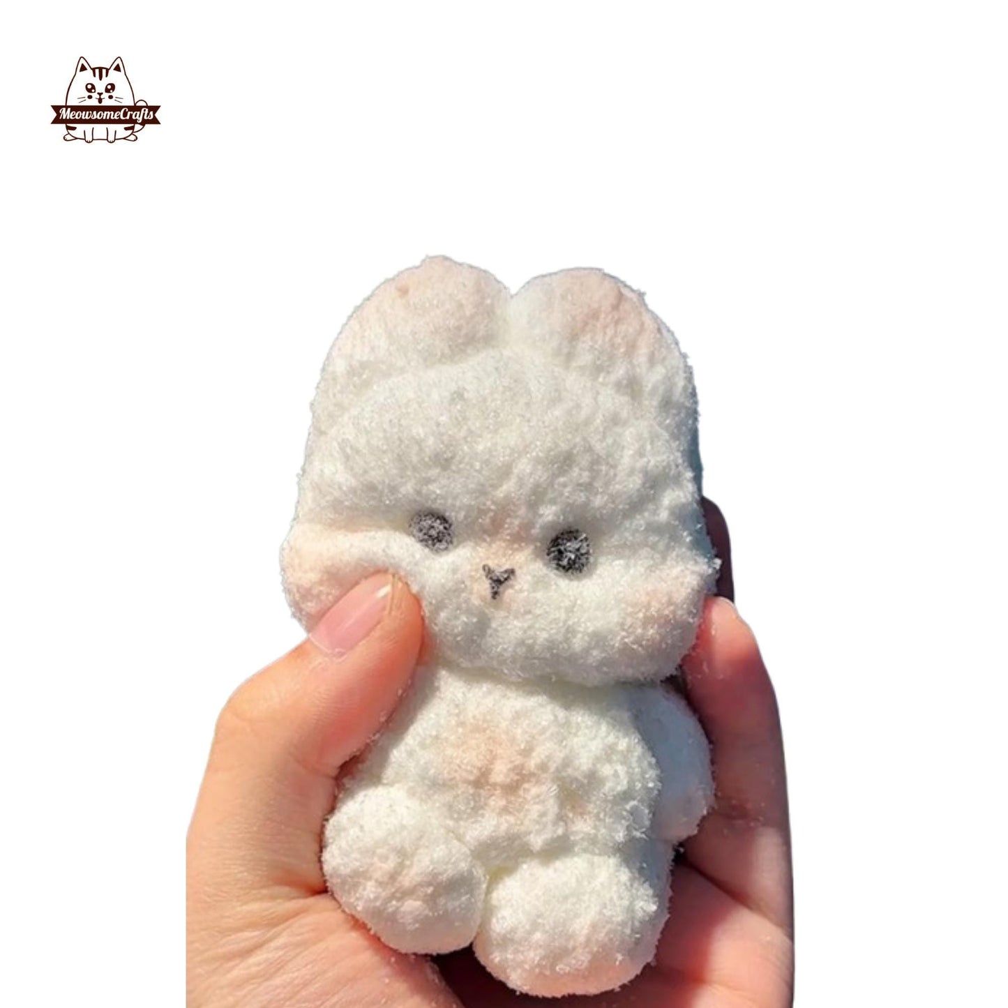 Furry Ice Cream Bunny Rabbit Squishy Squeezable Stress Relief Sensory Fidget Toys Gift