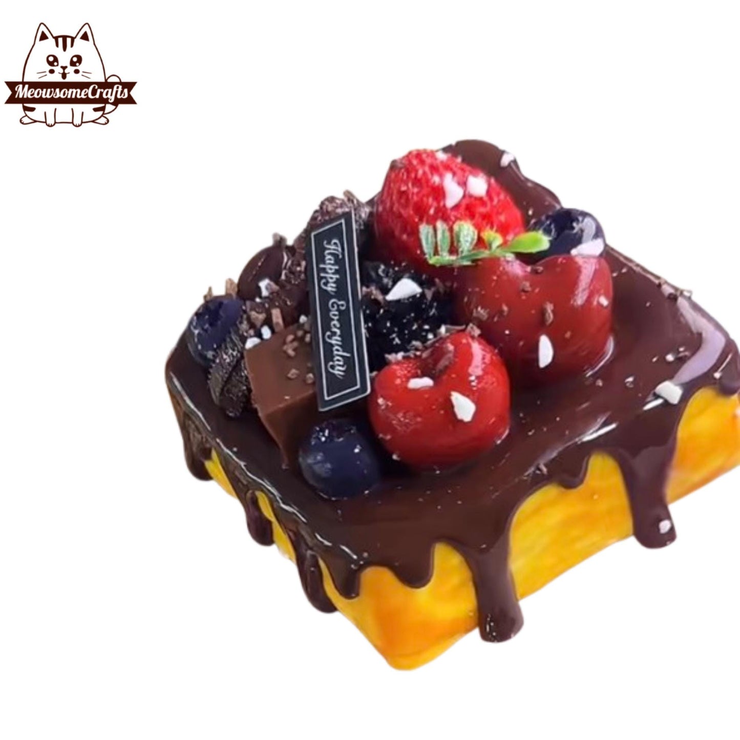 Realistic Cherry Strawberry Cake Taba Squishy Slow Rising Stress Relief Fidget Toys