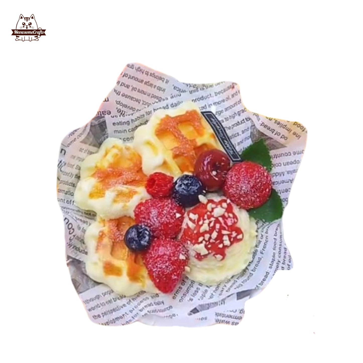 Realistic Ice Cream Waffle Fod Taba Squishy Dessert Stress Relief Bakery Fidget Toy